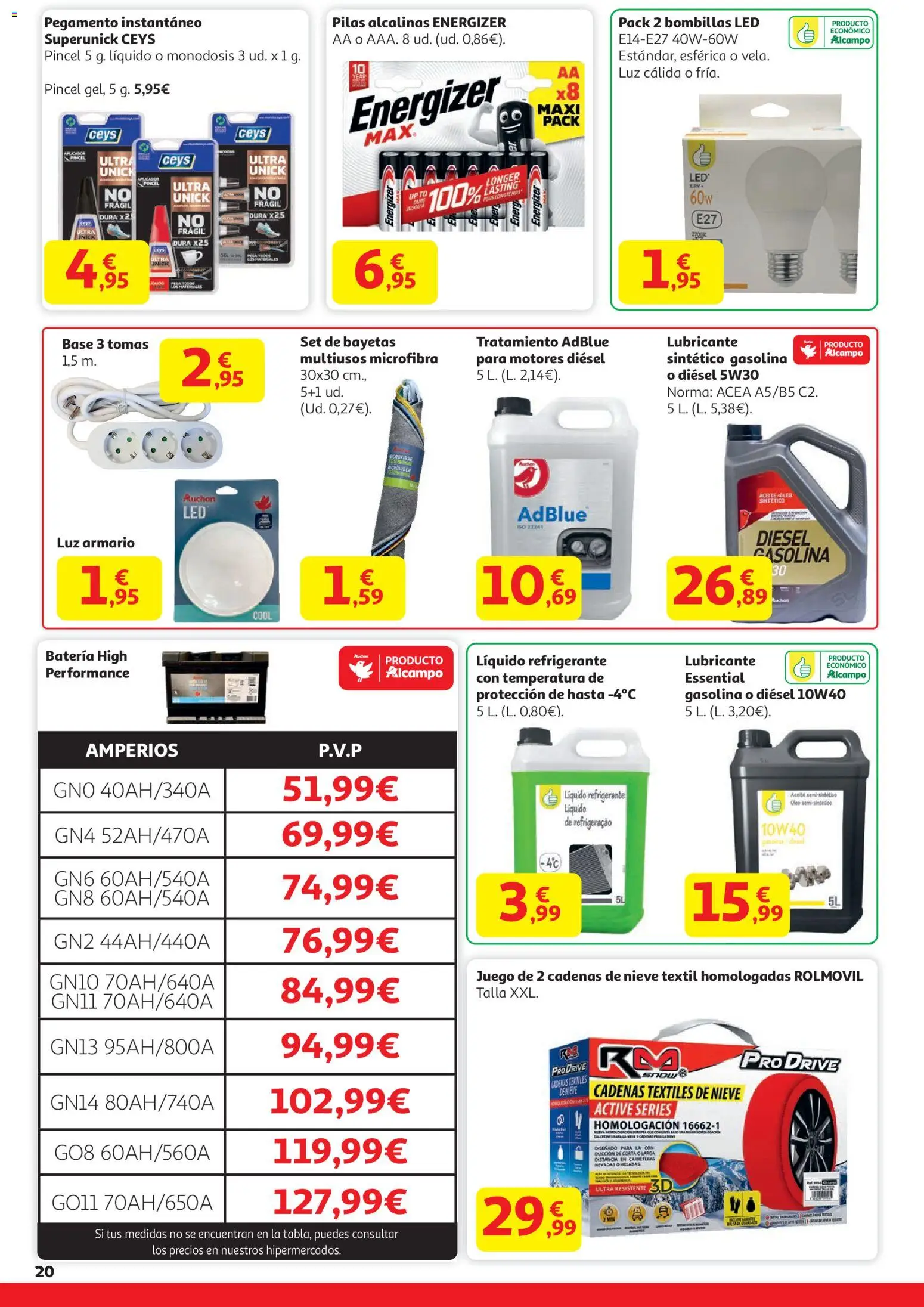 Alcampo - HG Catalan  │ válido desde el 29.12.2025 | Página: 20 | Productos: Noodles αυγού, Armario, Batería