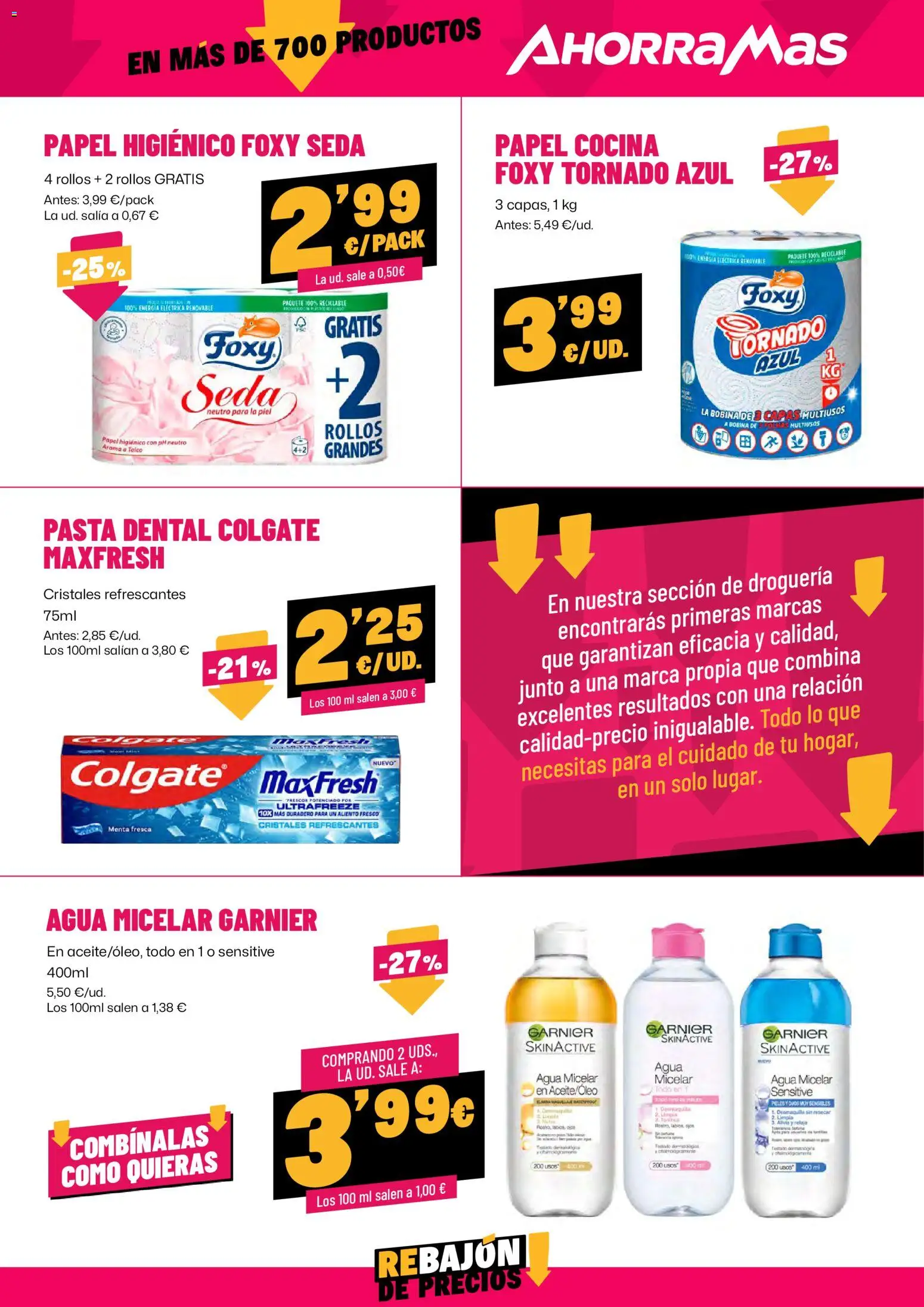 AhorraMas folleto │ válido desde el 12.02.2026 | Página: 19 | Productos: Agua micelar, Pasta dental, Pasta, Cocina