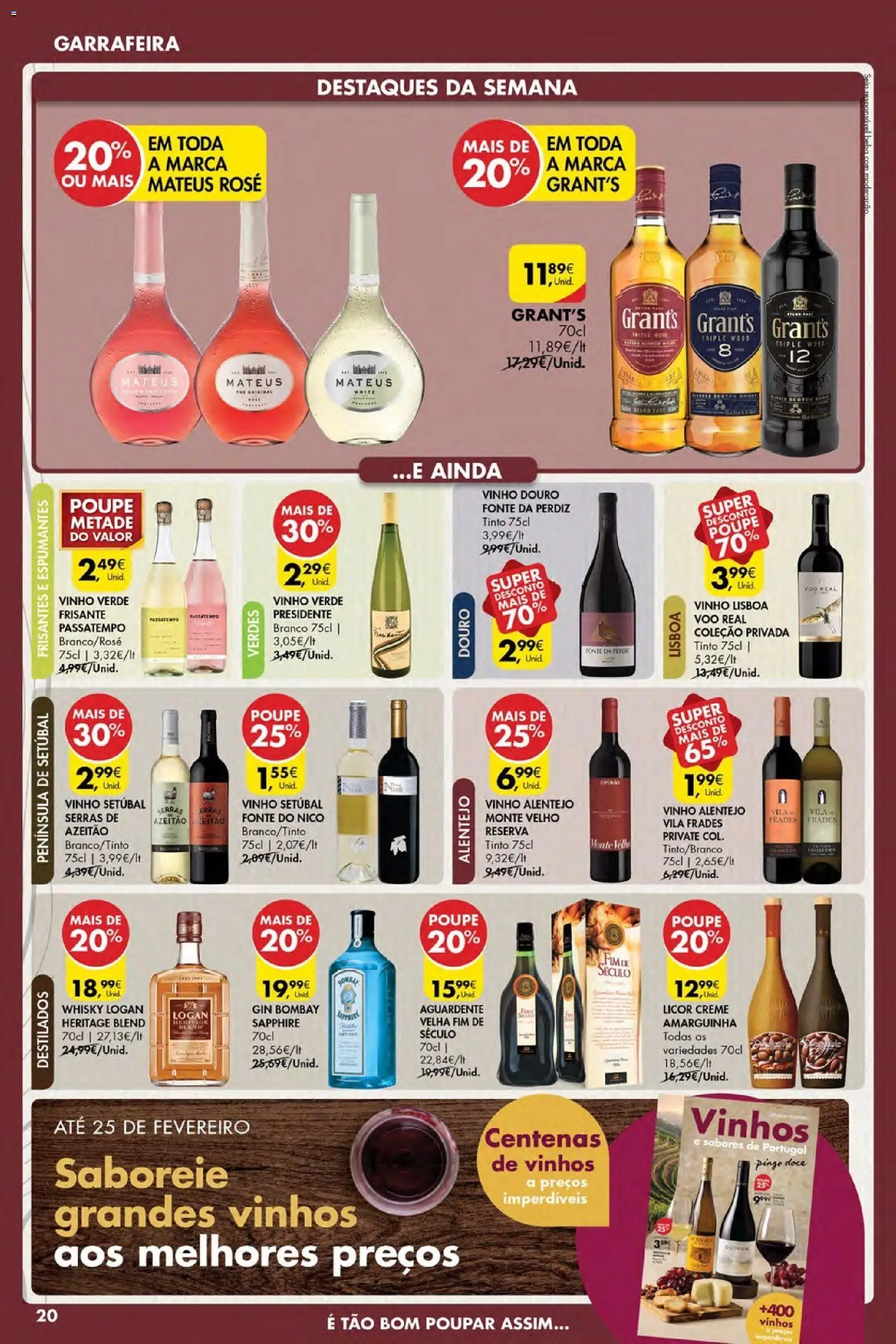 Pingo Doce Poupe Esta Semana Açores │ válido de 12.02.2026 | Página: 20 | Produtos: Whisky, Licor, Vinho, Creme