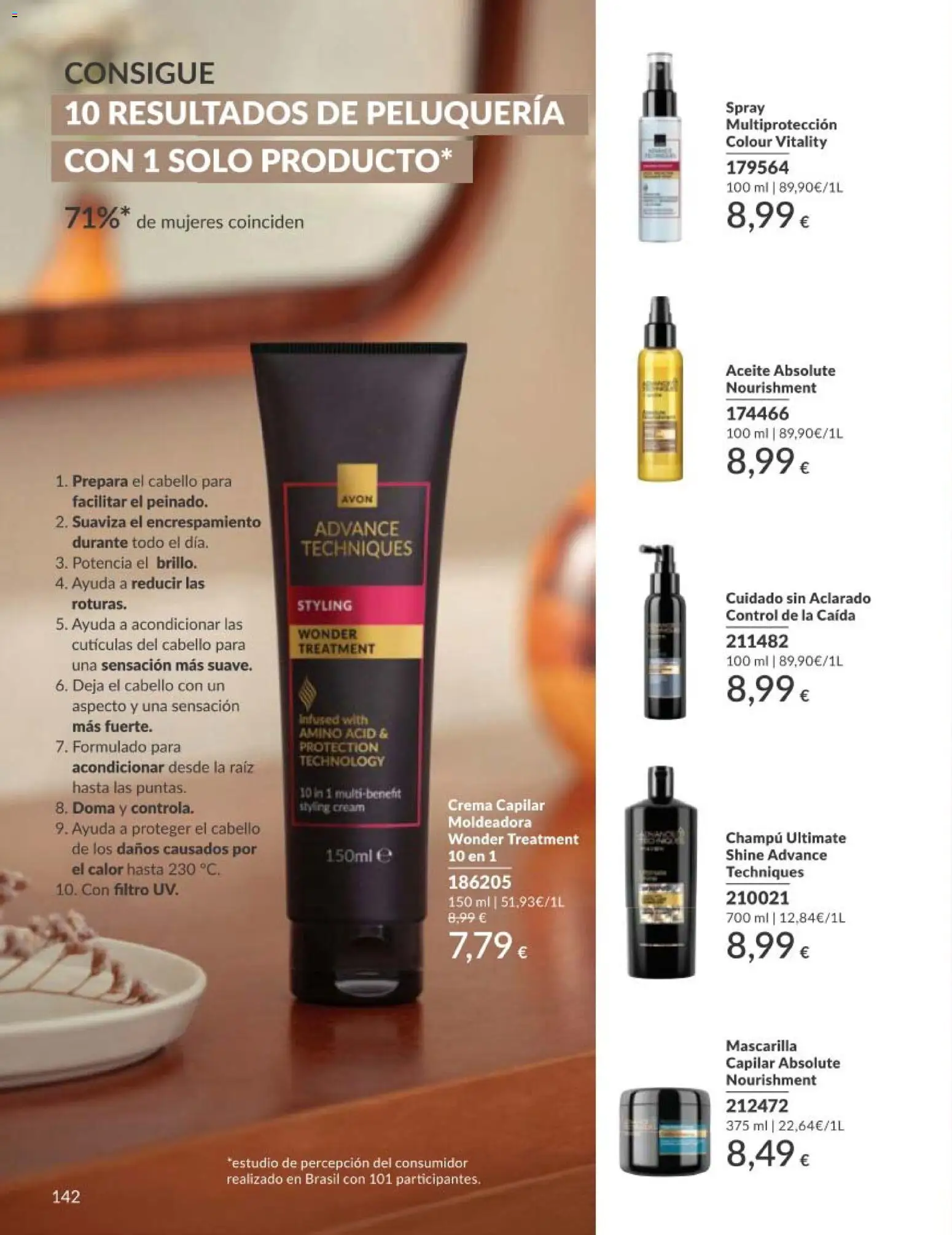 Catálogo AVON campaña 5 │ válido desde el 01.05.2026 | Página: 142 | Productos: Champú, Aceite, Crema
