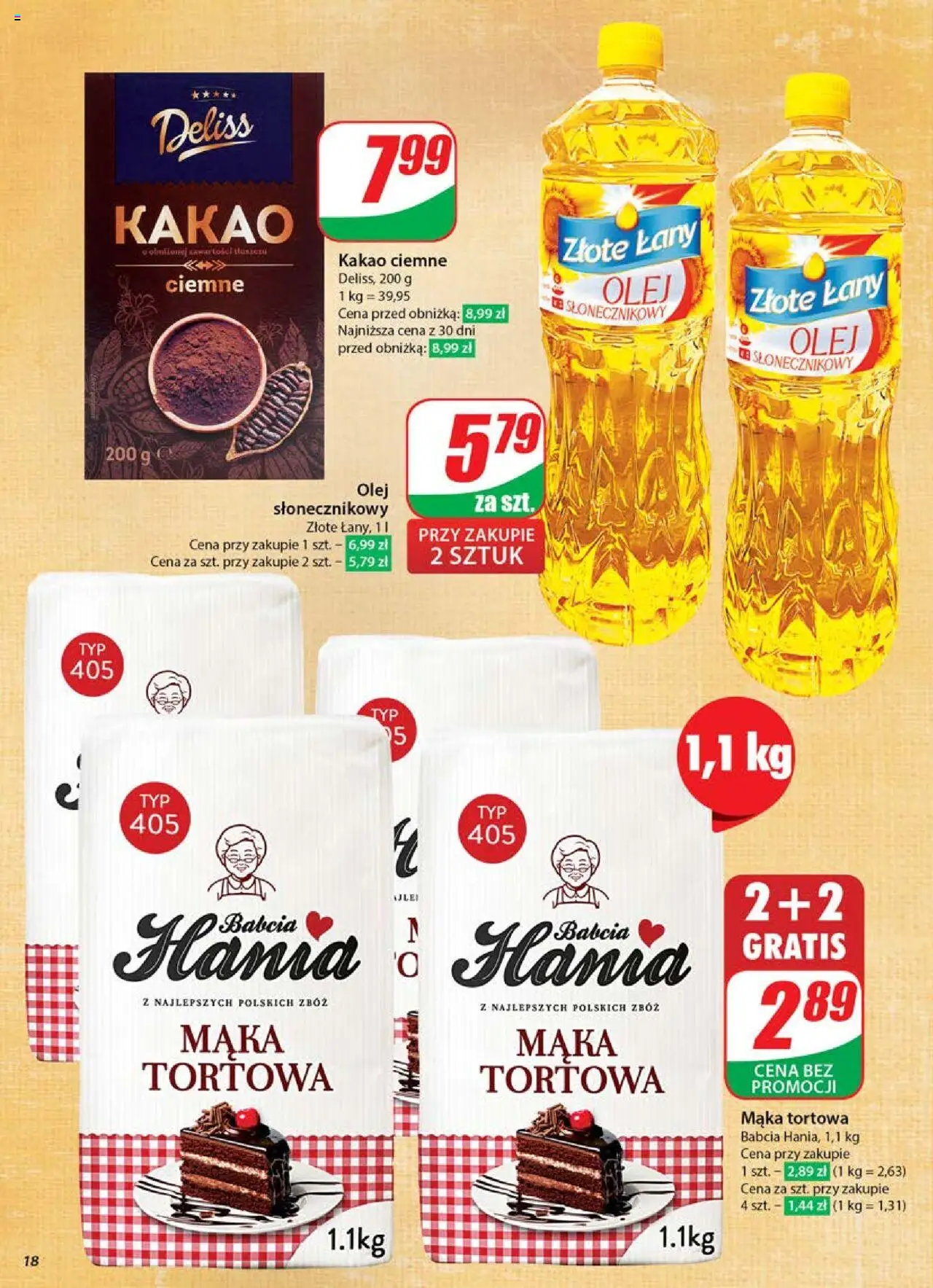 Dino Gazetka od 04.06.2025 | Strona: 18 | Produkty: Olej słonecznikowy, Kakao, Olej