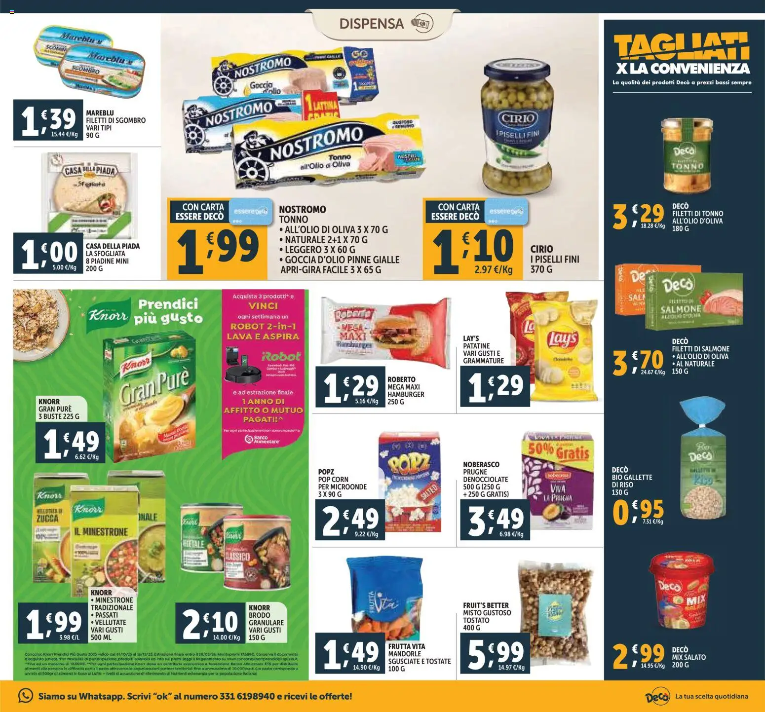 Volantino Decò del 20.11.2025 | Pagina: 15 | Prodotti: Minestrone, Mandorle, Zucca, Piselli