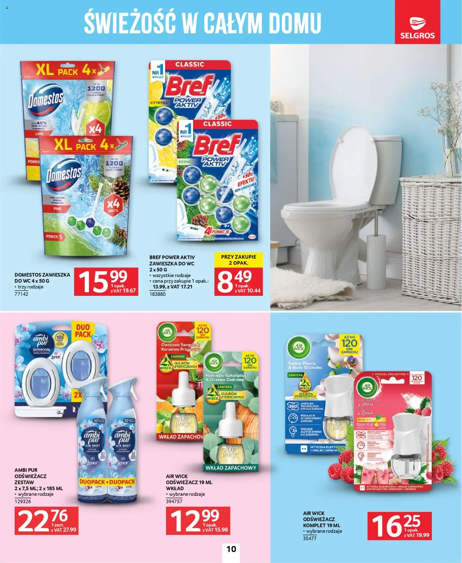 Selgros cash&carry gazetka - Sprzątanie od 26.03.2026 | Strona: 10 | Produkty: Cytryna, Odświeżacz, Domestos, Przyprawy