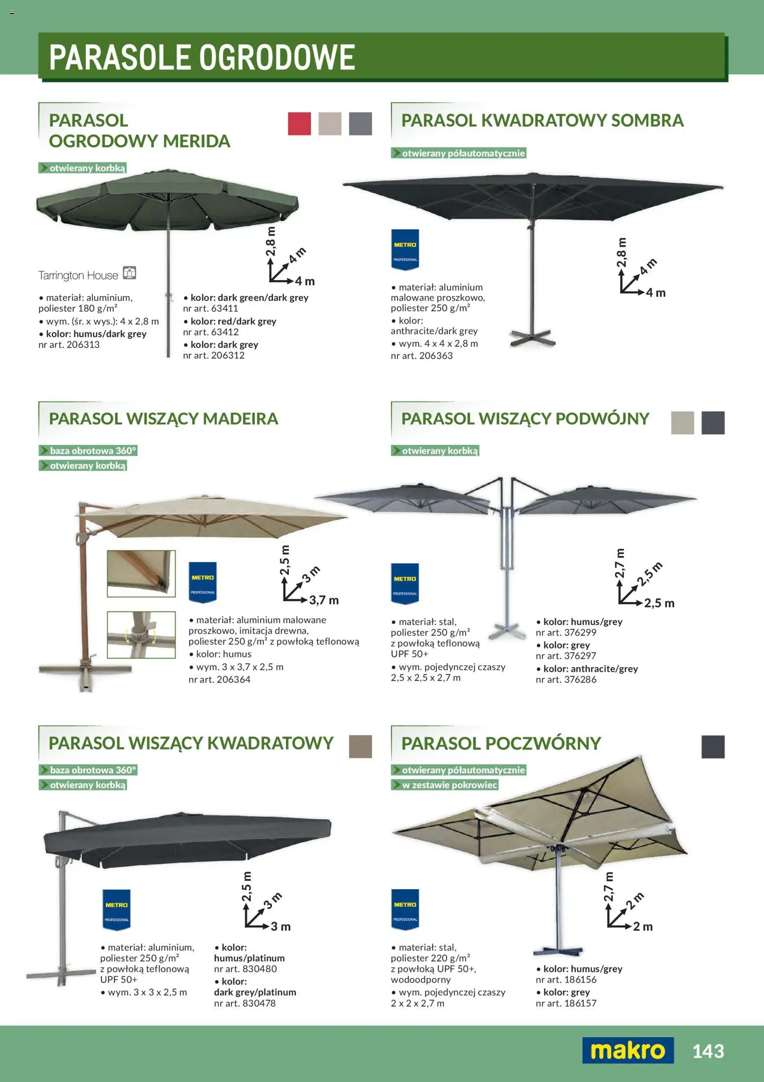 Makro Gazetka - Profesjonalna Gastronomia od 01.02.2026 | Strona: 143 | Produkty: Parasol