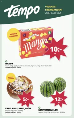 Tempo - erbjudanden - Förhandsvisning av reklamblad från butik Tempo aktuell från 28.07.2025