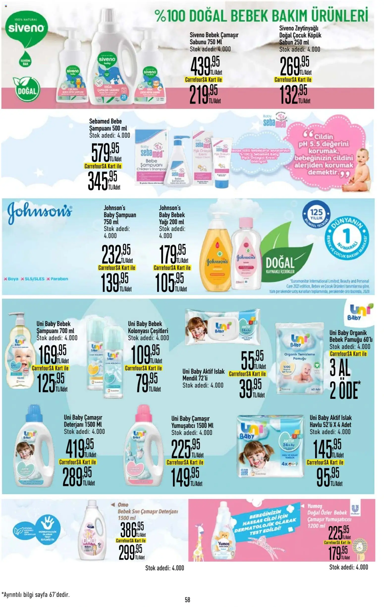 CarrefourSA Katalog - 05.01.2026 tarihinden itibaren geçerlidir | Sayfa: 59 | Ürünler: Mendil, Sabun, Çamaşır deterjanı, Yumuşatıcı