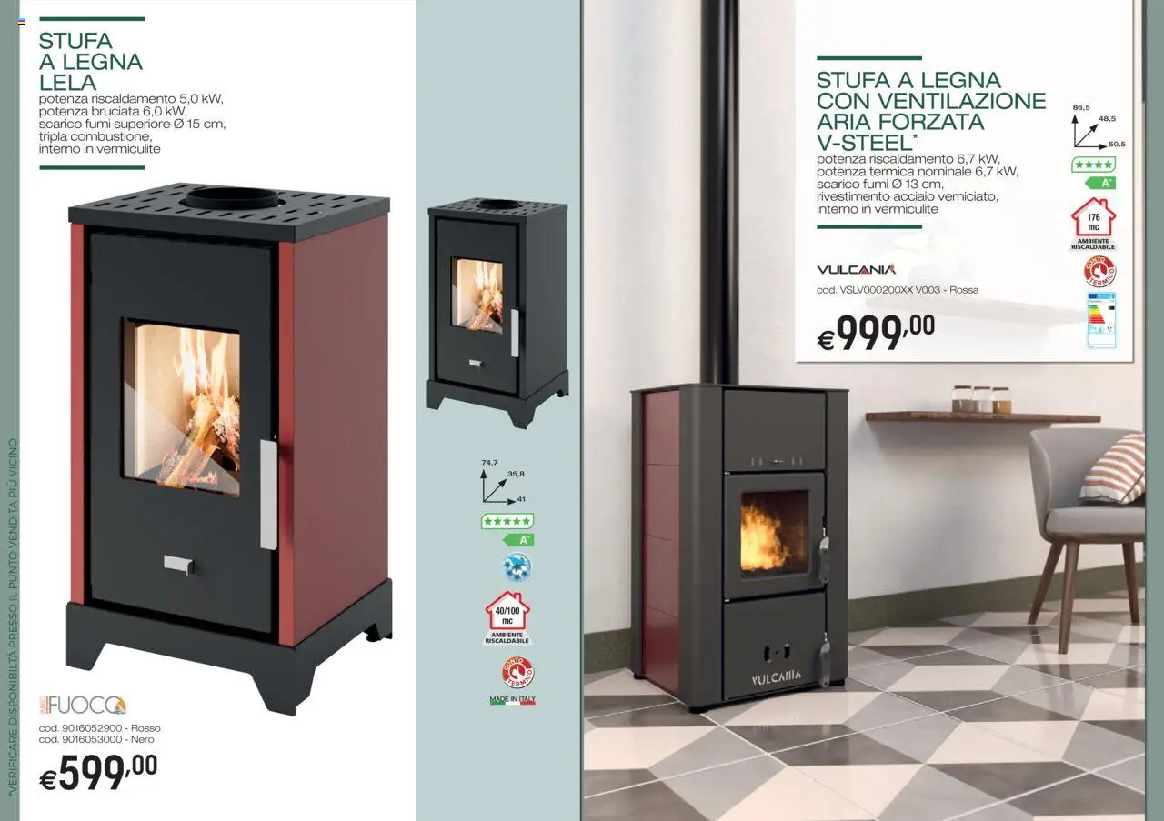 Volantino Brico OK del 11.09.2025 | Pagina: 2 | Prodotti: Stufa a legna, Stufa