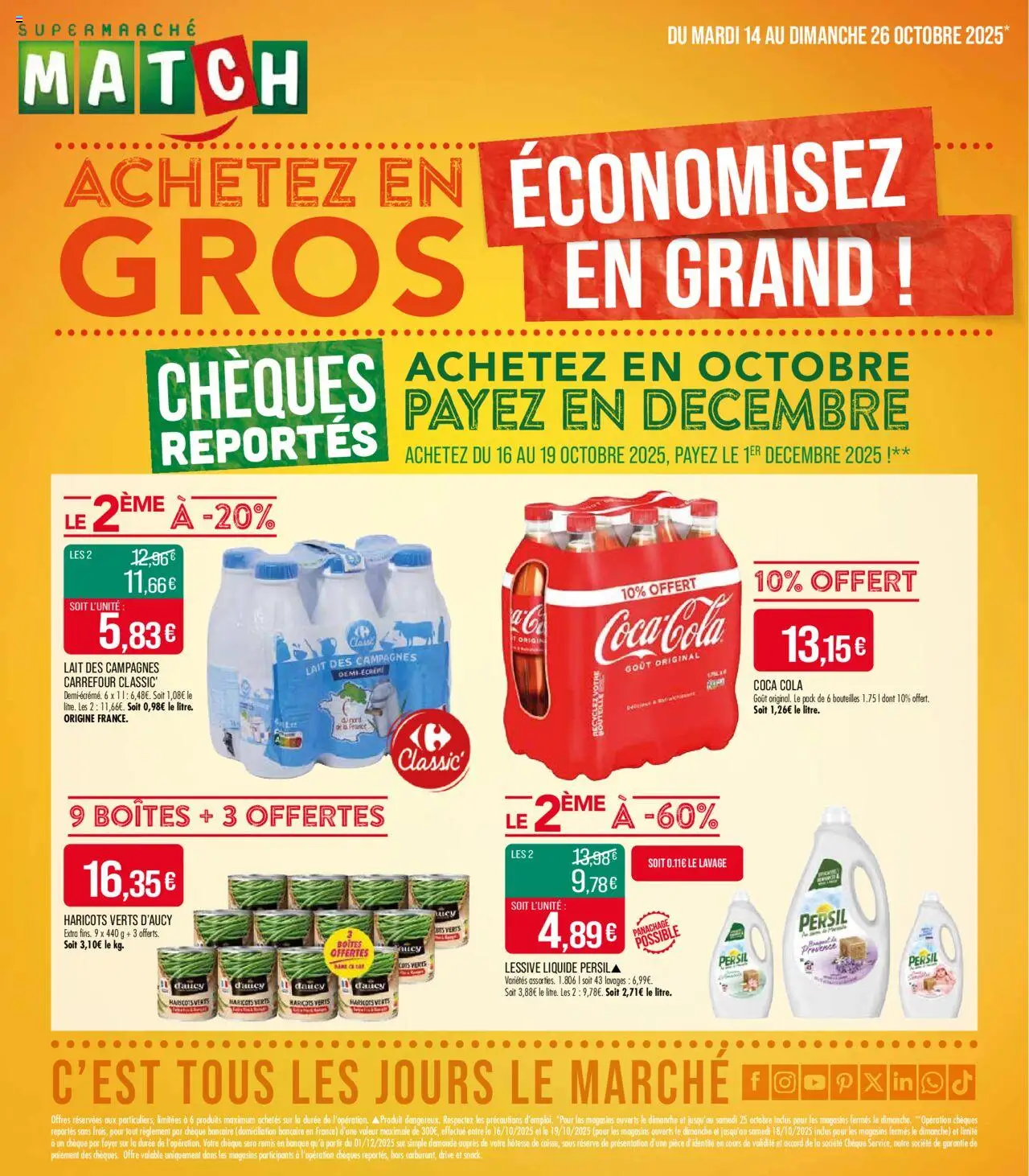{H1} | Page: 1 | Produits: Persil, Haricots verts, Lessive, Lait
