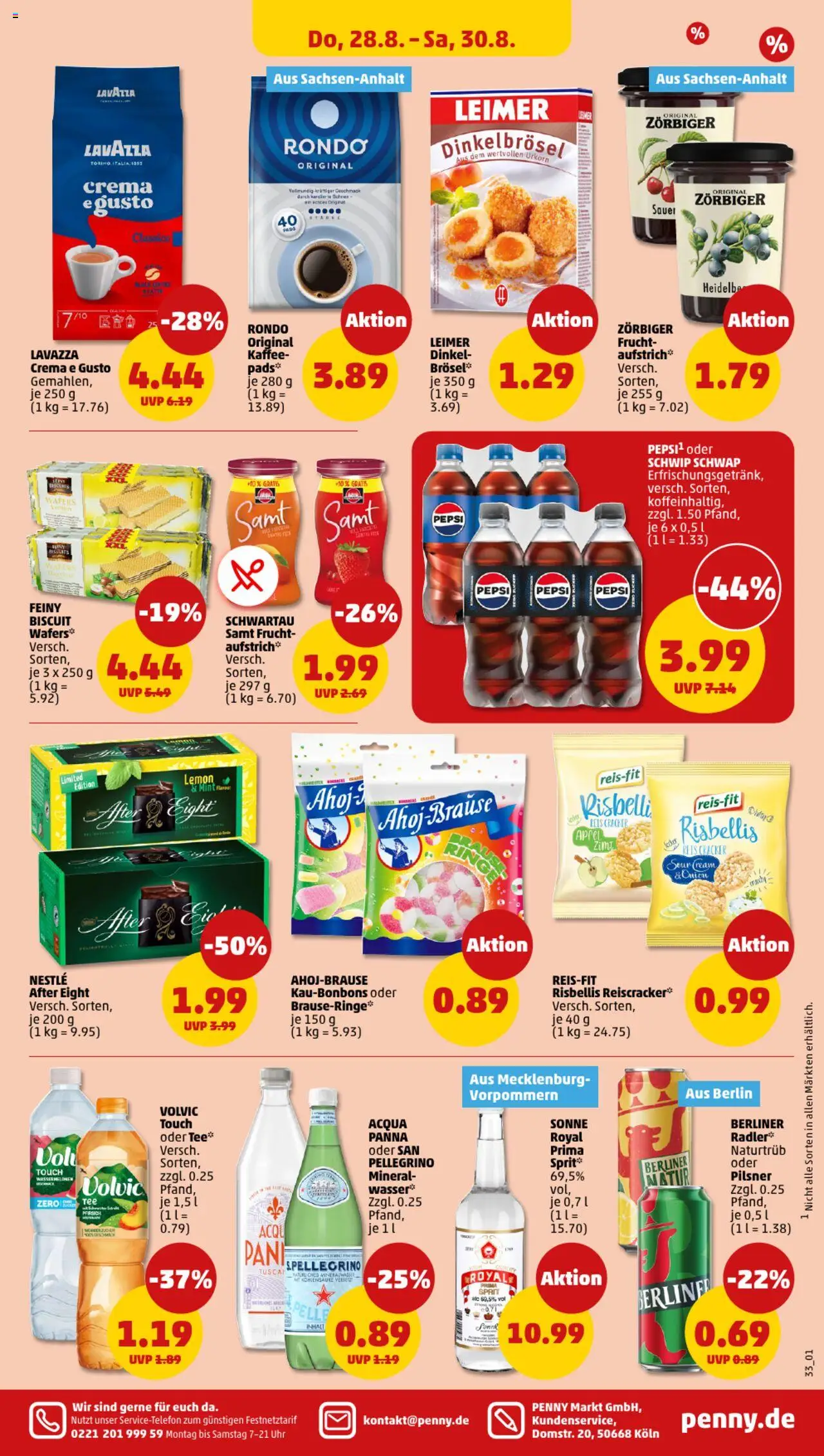 Penny Prospekt 	 - gültig ab dem 25.08.2025 | Seite: 33 | Produkte: Berliner, Radler, Reis, Tee