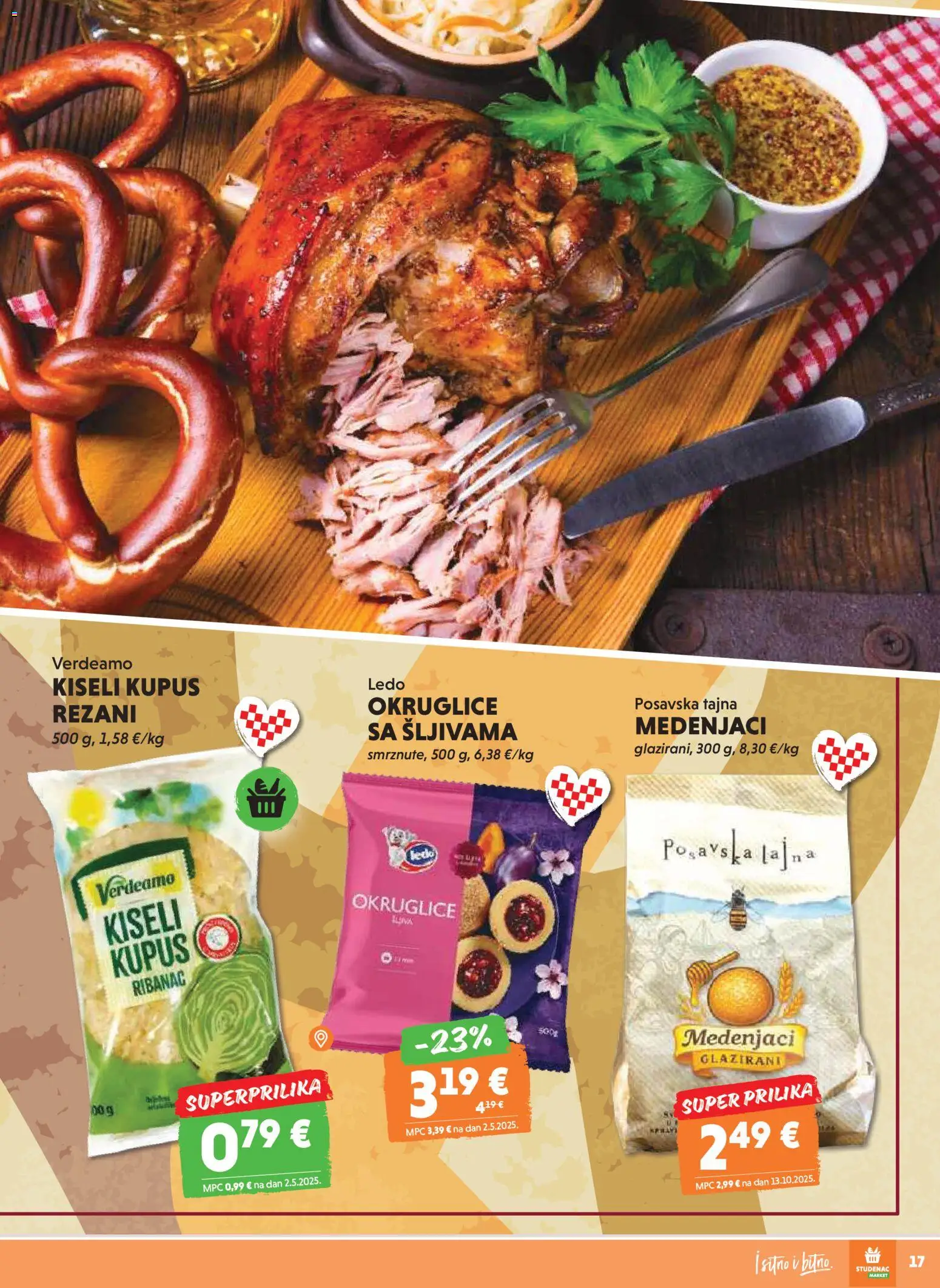 Studenac katalog | vrijedi od 19.11.2025 | Stranica: 17 | Proizvodi: Okruglice, Ledo, Kupus