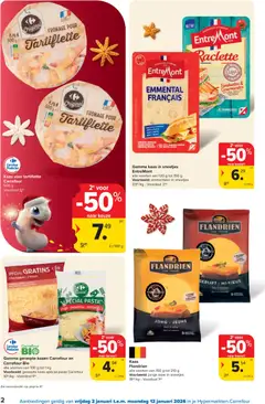 Carrefour folder - Voorbeeld van een folder van Carrefour, geldig van 02.01.2026 | Pagina: 2 | Producten: Pasta, Jonge kaas, Mozzarella, Gouda