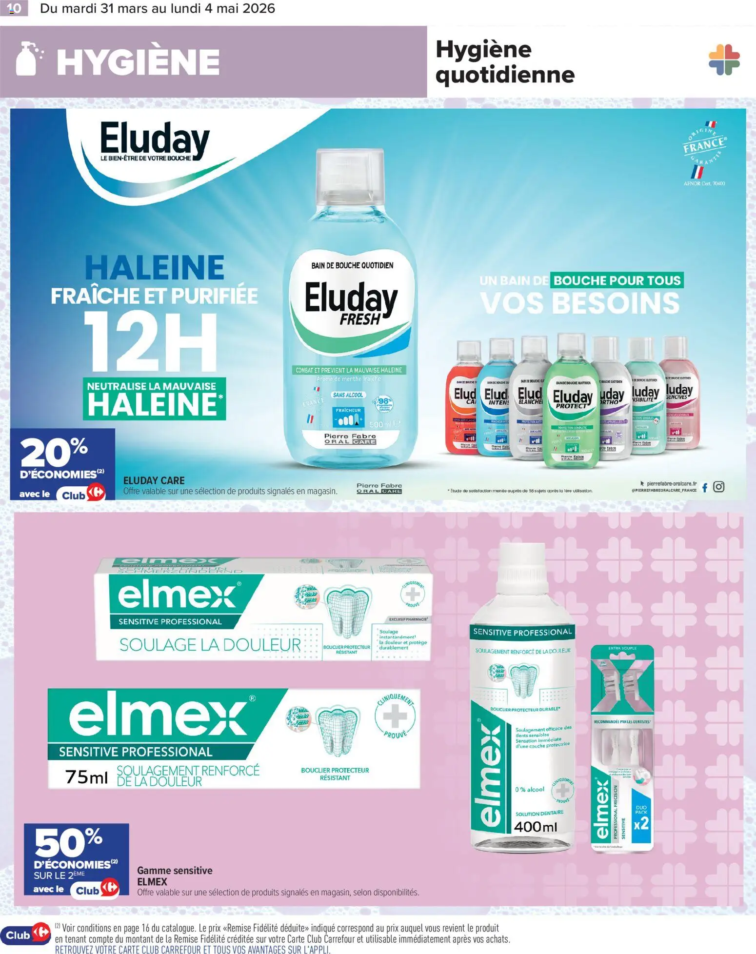 {H1} | Page: 10 | Produits: Alcool, Menthe, Bain de bouche, Douche