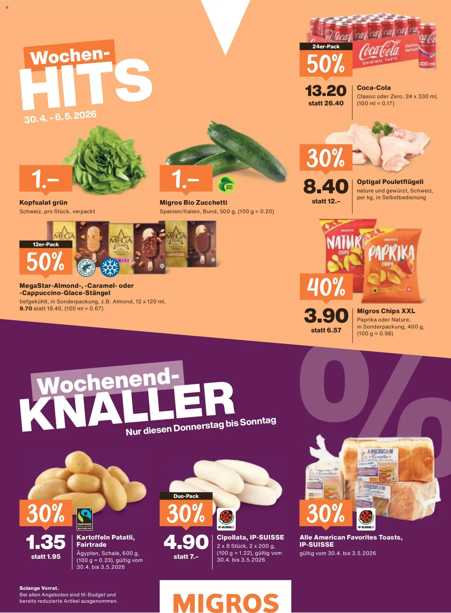 Migros aktionen Magazin – gültig ab 29.04.2026 | Seite: 56 | Produkte: Kartoffeln, Chips