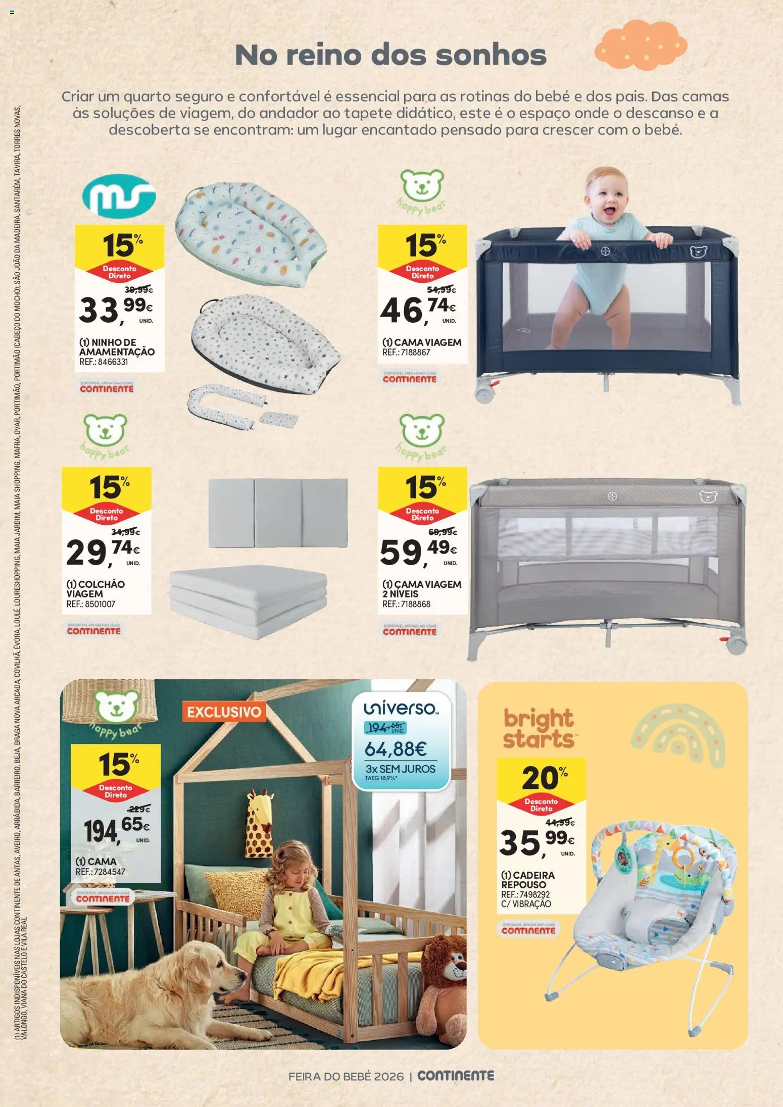 Continente - Bebé │ válido de 13.01.2026 | Página: 12 | Produtos: Cama, Colchão, Cadeira, Tapete