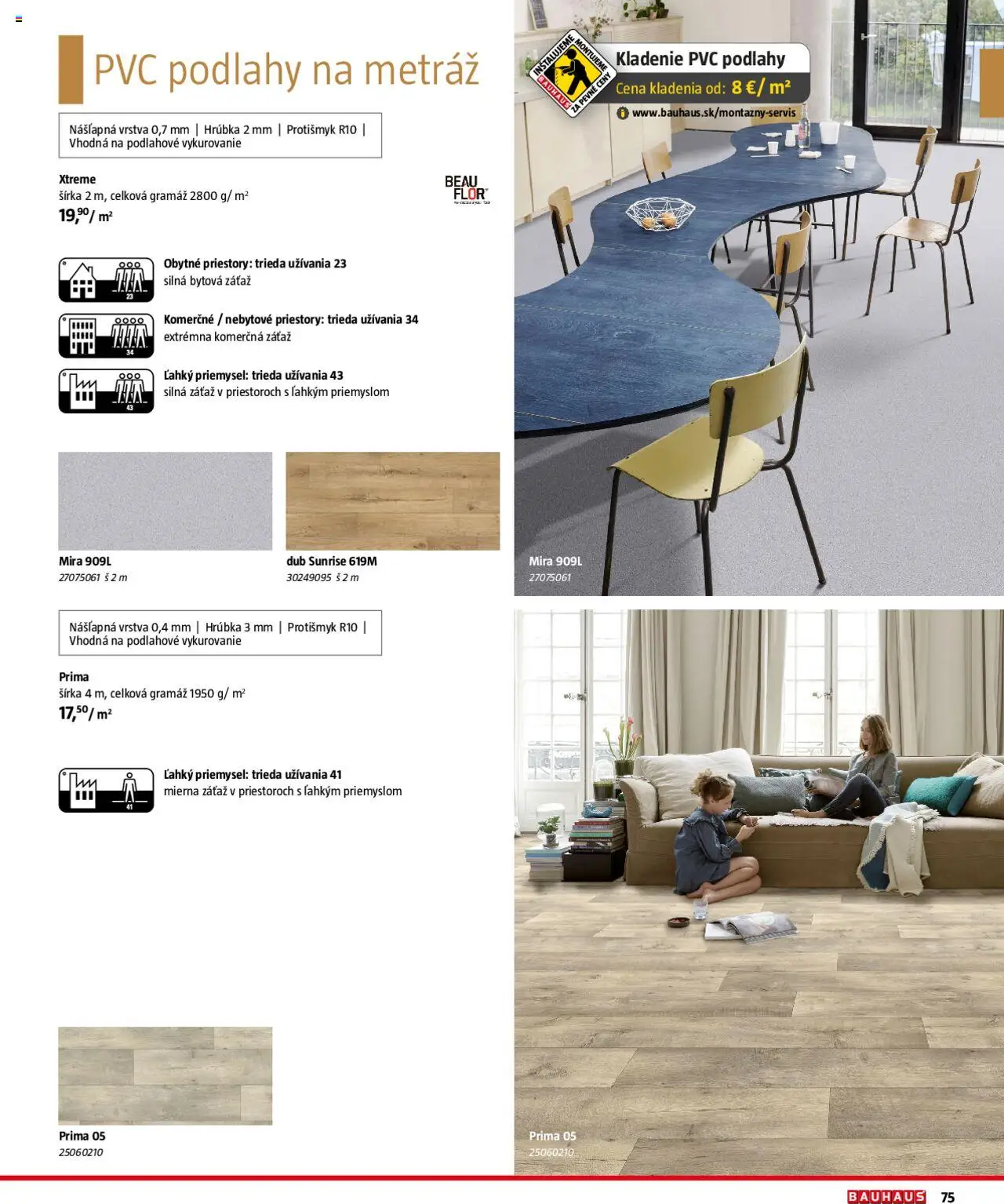 Bauhaus katalóg Podlahové krytiny │ platný od 04.08.2025 | Strana: 75