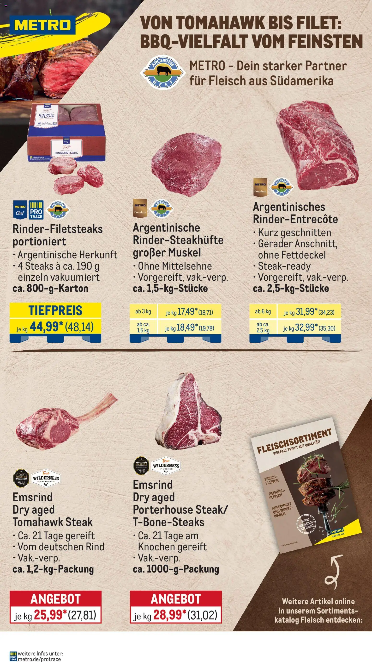 Metro Monats-Menü – gültig ab 01.04.2026 | Seite: 2 | Produkte: Wurst, Steak, Fleisch