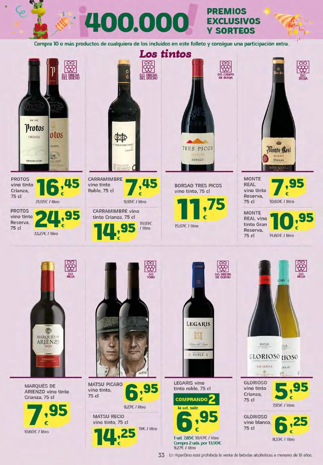 HiperDino folleto │ válido desde el 25.09.2025 | Página: 33 | Productos: Vino