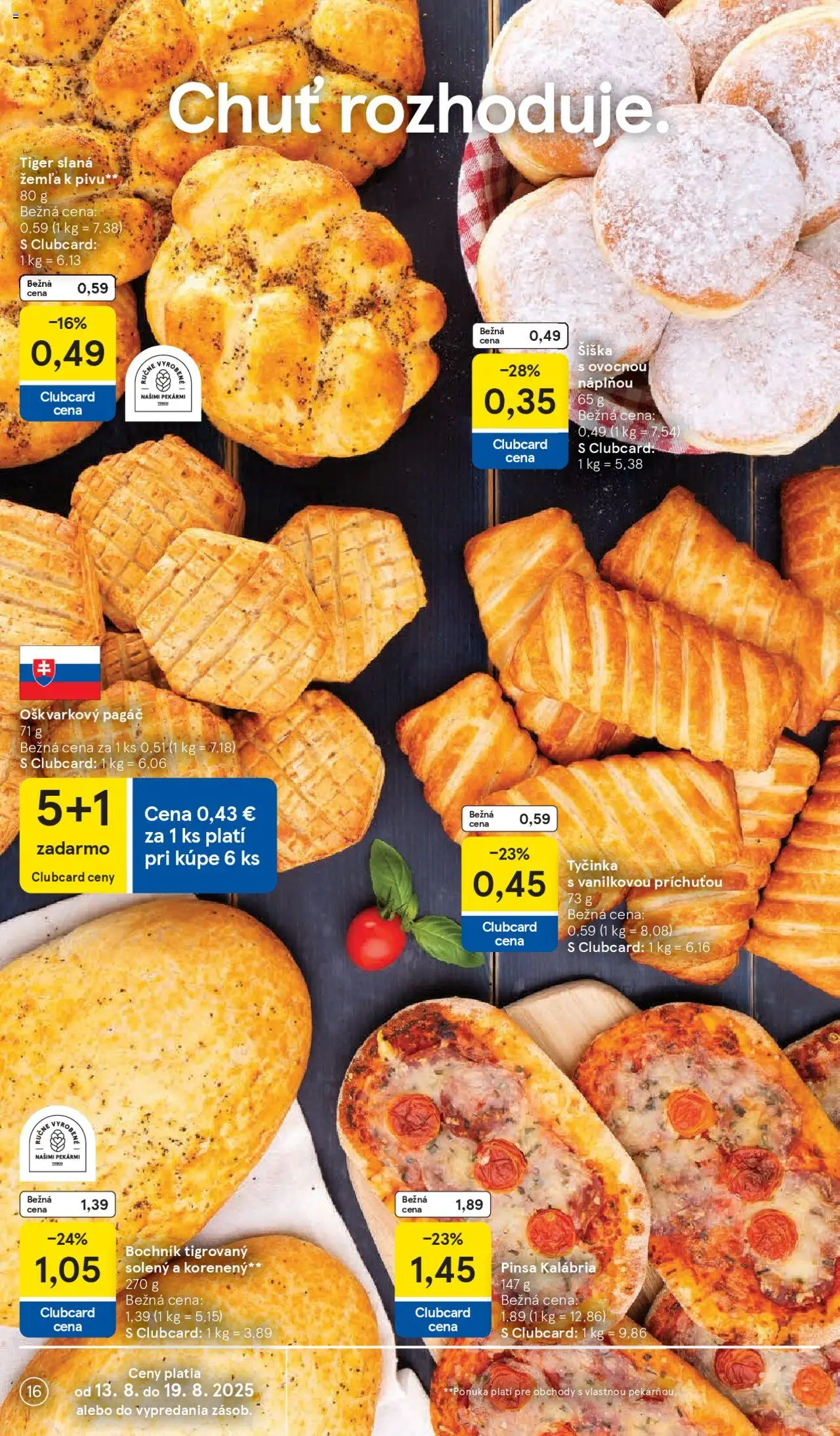 Tesco Hypermarket - leták │ platný od 13.08.2025 | Strana: 16 | Produkty: Pizza
