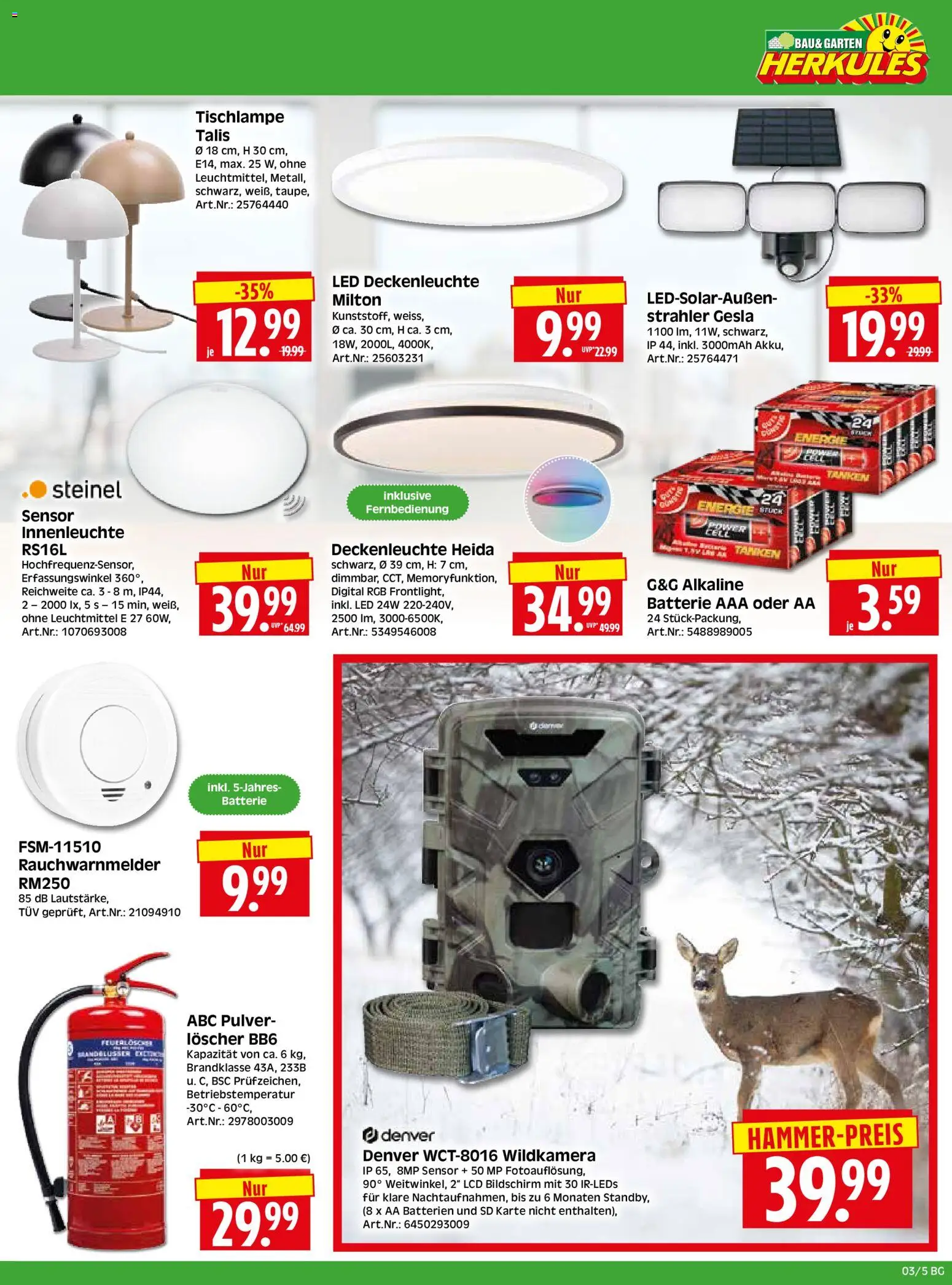 HERKULES Bau & Garten – gültig ab 12.01.2026 | Seite: 5 | Produkte: Batterien, Batterie, Bildschirm