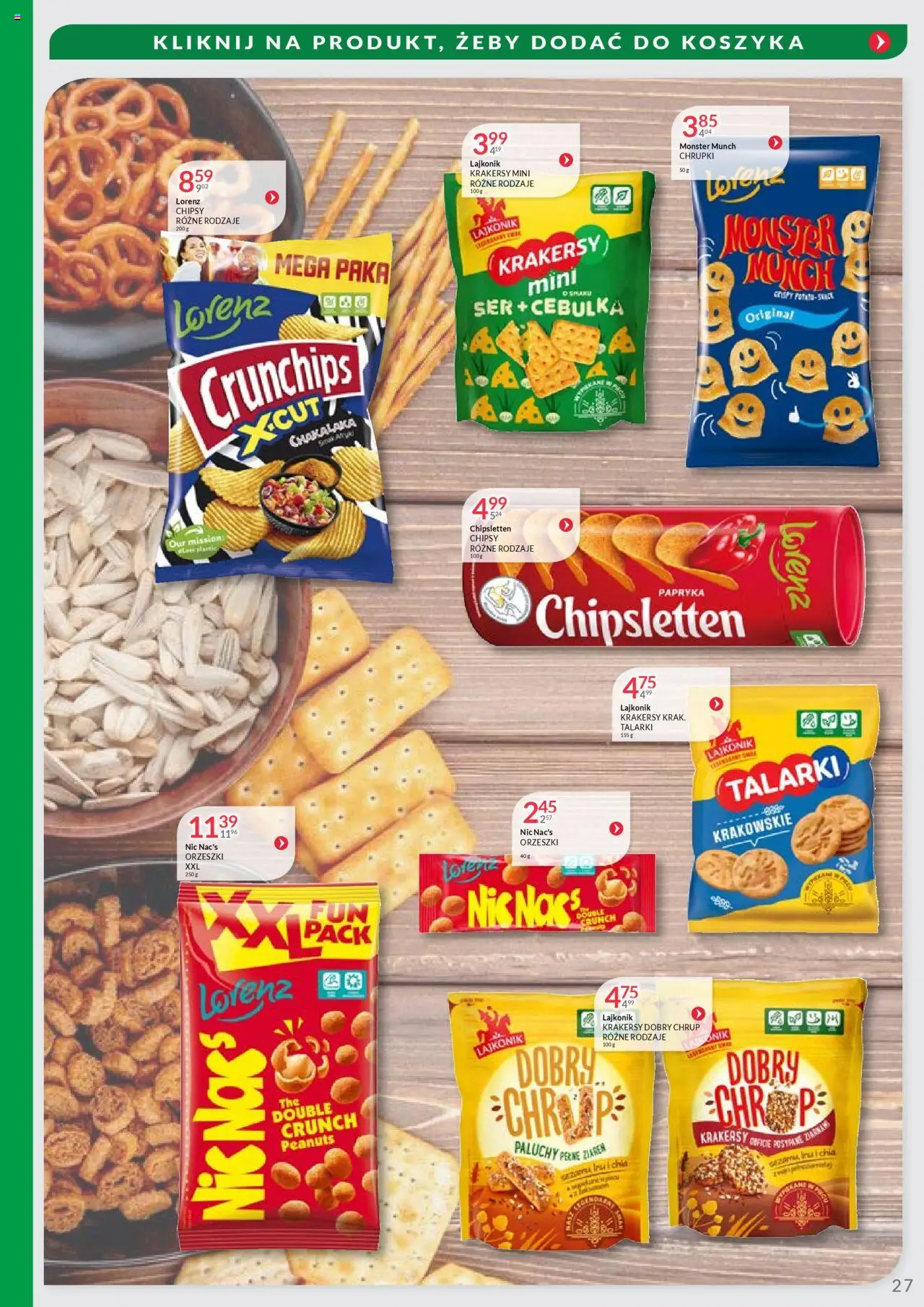 Eurocash Gazetka - Oferta Handlowa MR Południowy Wschód od 09.06.2025 | Strona: 27 | Produkty: Chipsy, Chrupki, Krakersy, Ser
