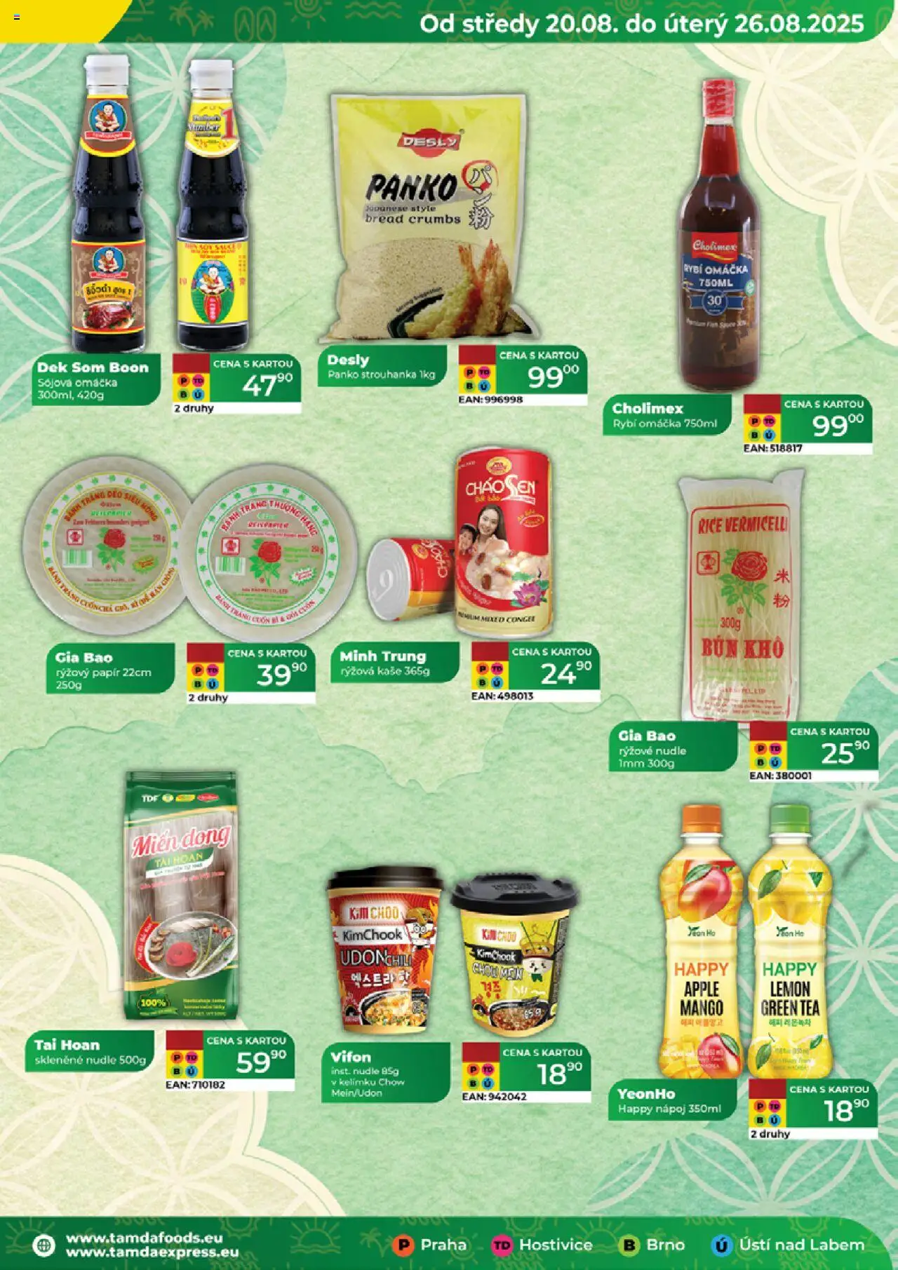 Tamda Foods leták od 20.08.2025 | Strana: 51 | Produkty: Mango, Sójová omáčka, Panko strouhanka, Nudle