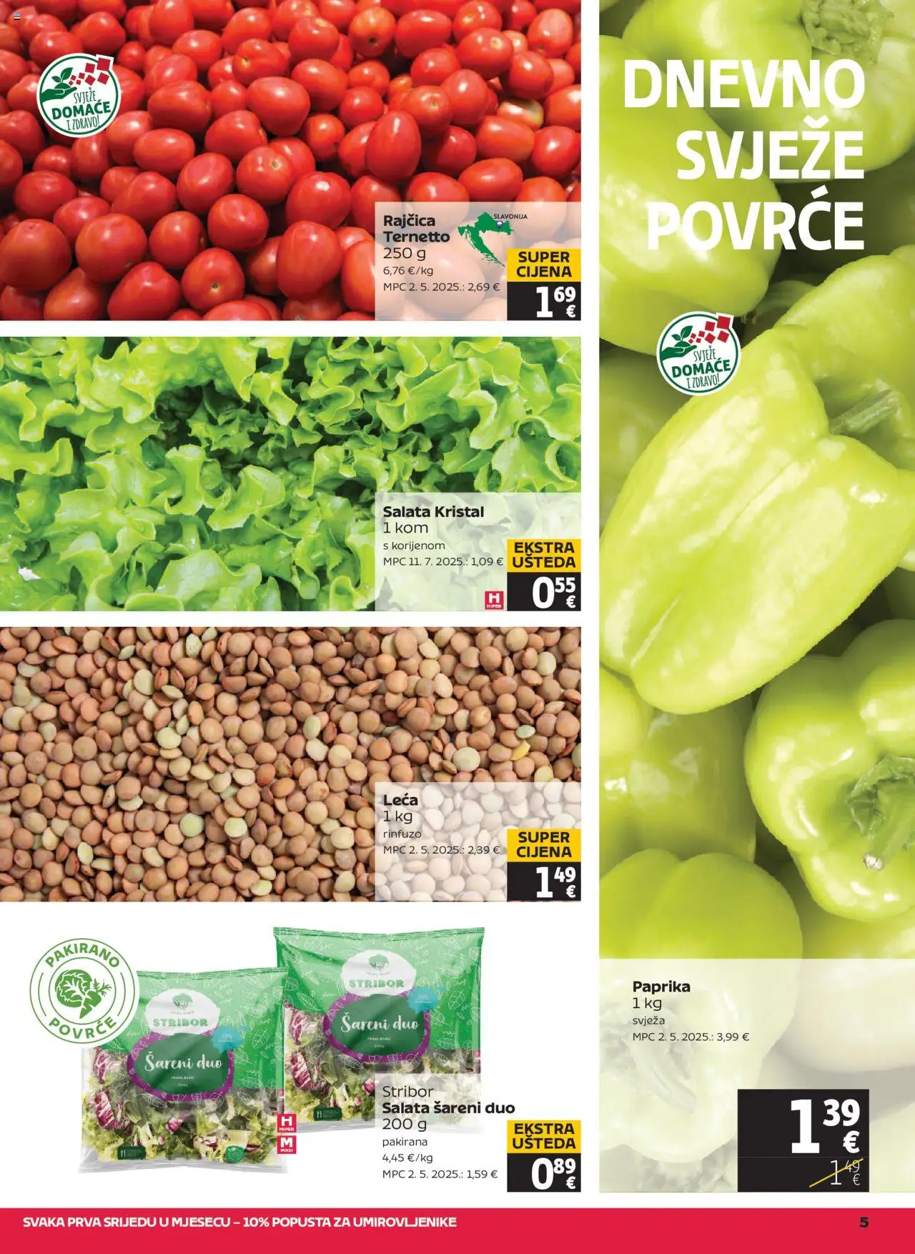 Tommy katalog | vrijedi od 31.07.2025 | Stranica: 5 | Proizvodi: Paprika, Leća, Salata, Povrće
