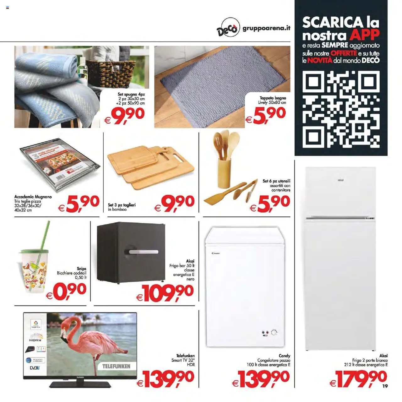 Volantino Decò del 12.08.2025 | Pagina: 19 | Prodotti: Spugna, Pizza, smart TV, Tappeto