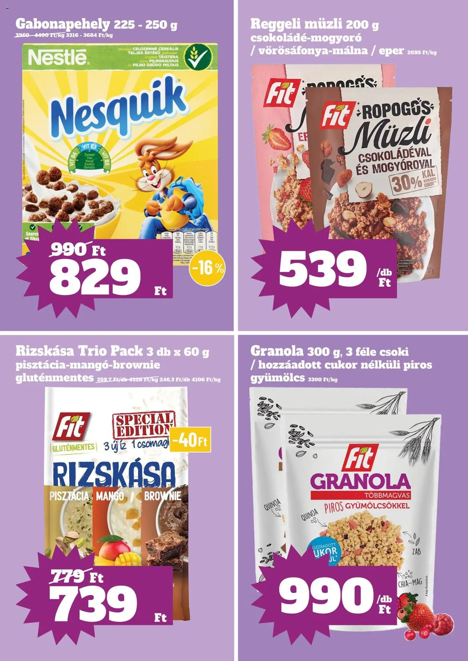 Family Diszkont akciós ujság - amely érvényes a következő dátumtól: 02.04.2026 | Oldal: 10 | Termékek: Quinoa, Eper, Brownie, Cukor