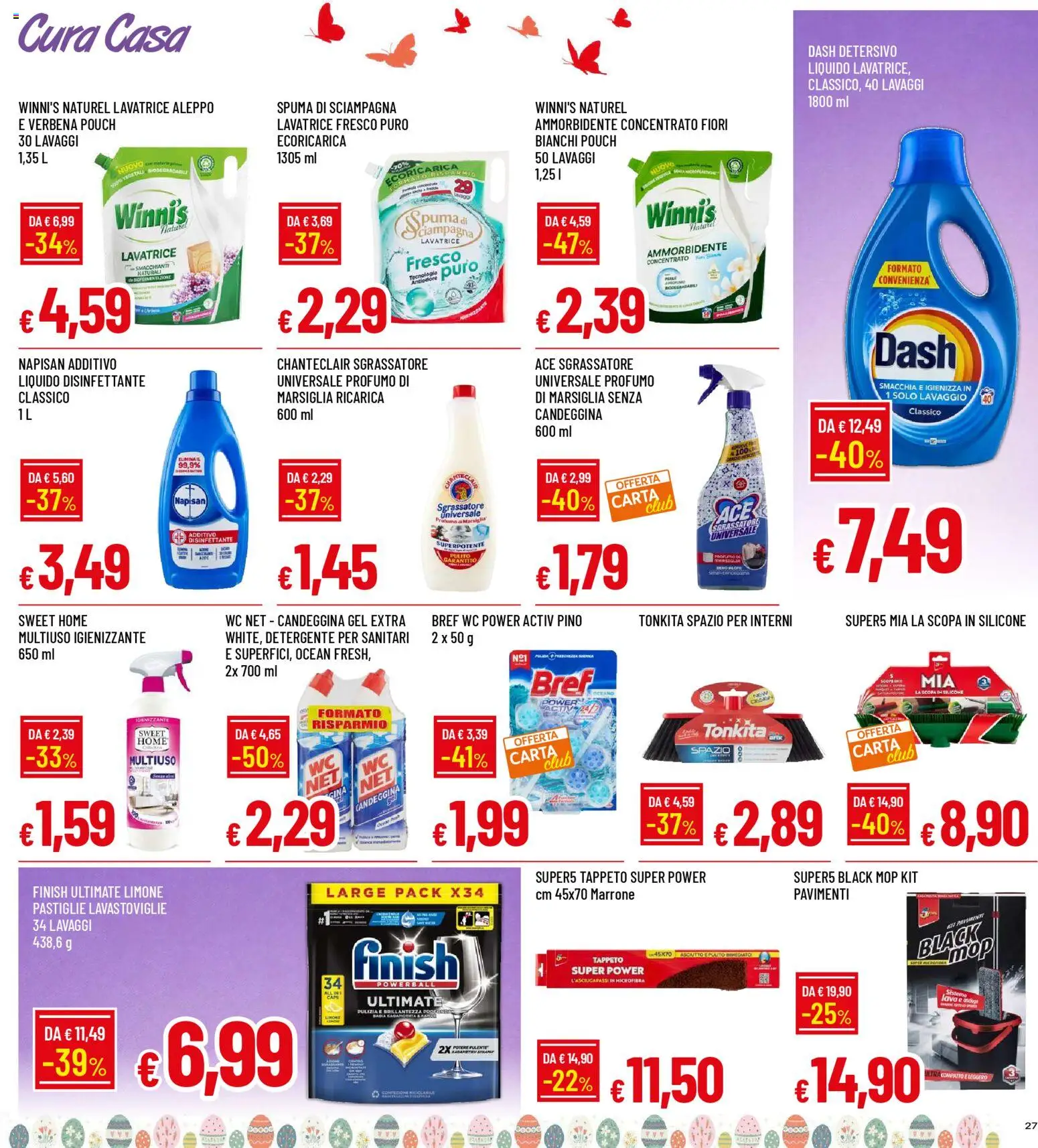 Volantino Galassia del 26.03.2026 | Pagina: 27 | Prodotti: Candeggina, Silicone, Tappeto, Profumo