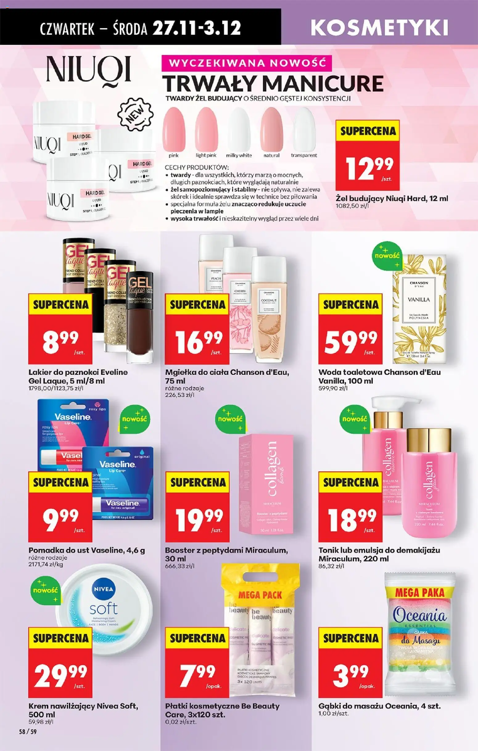 Biedronka Black Friday od 27.11.2025 | Strona: 74 | Produkty: Kosmetyki, Woda toaletowa, Lakier do paznokci, Body