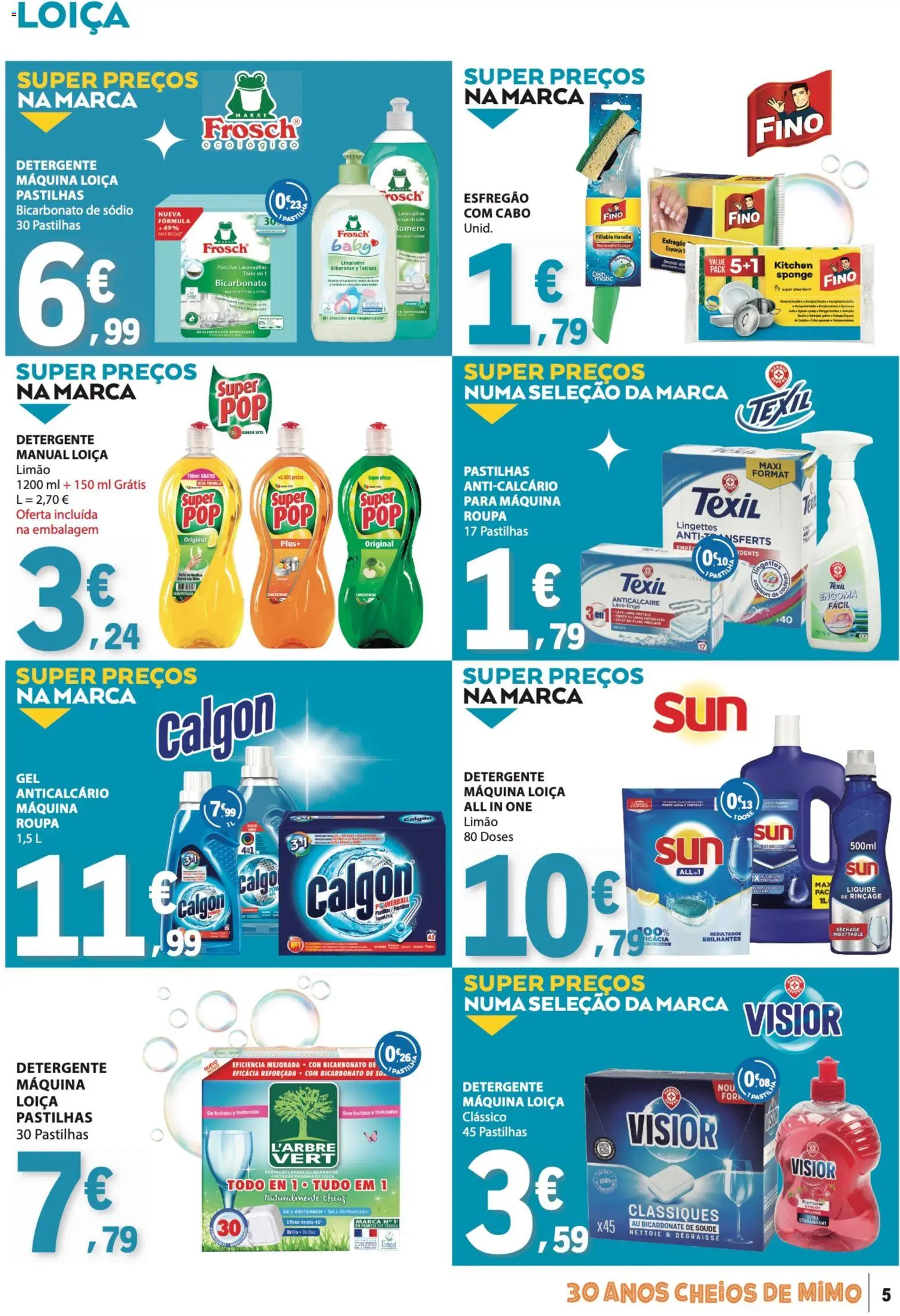 E.Leclerc Especial Limpeza do Lar │ válido de 03.03.2026 | Página: 5 | Produtos: Bicarbonato de sódio, Abrilhantador, Sal, Bicarbonato