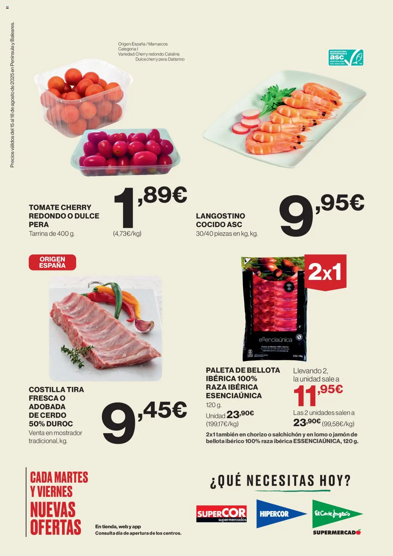 Supercor Península y Baleares │ válido desde el 15.08.2025 | Página: 2 | Productos: Jamón, Cerdo, Langostino