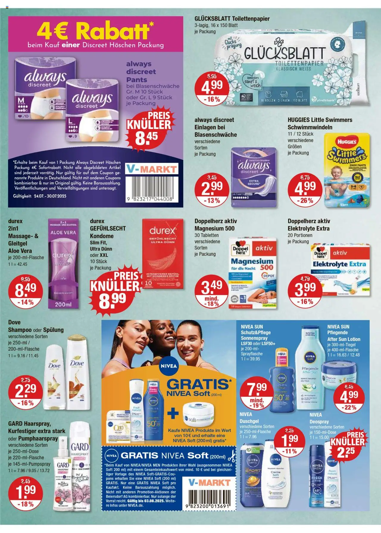 V-Markt - M&#252;nchen - gültig ab dem 24.07.2025 | Seite: 10 | Produkte: Spülung, Deospray, Höschen, Toilettenpapier