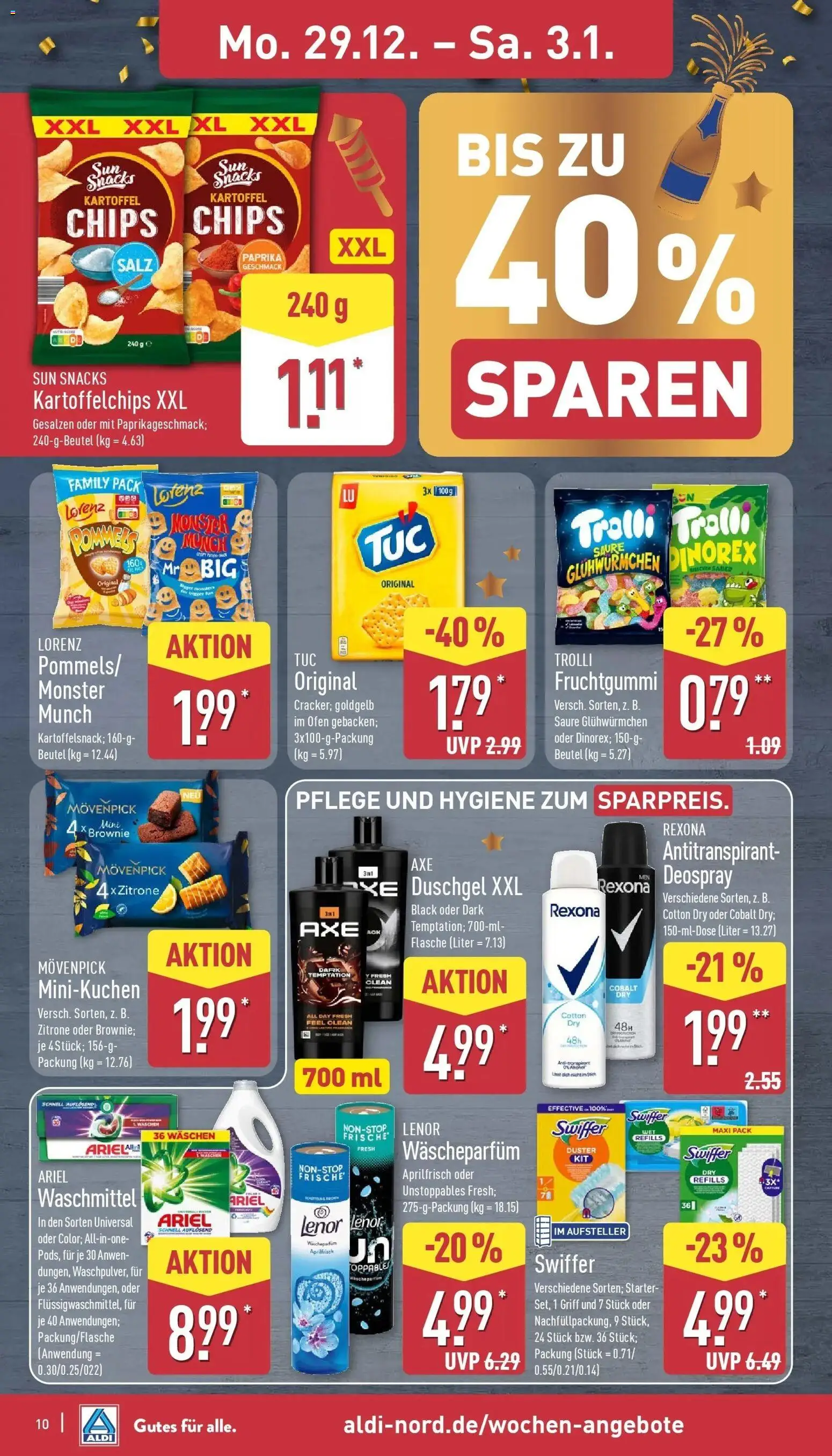 Aldi - ALDI Nord: Wochenangebote – gültig ab 28.12.2025 | Seite: 10 | Produkte: Duschgel, Zitrone, Deospray, Chips
