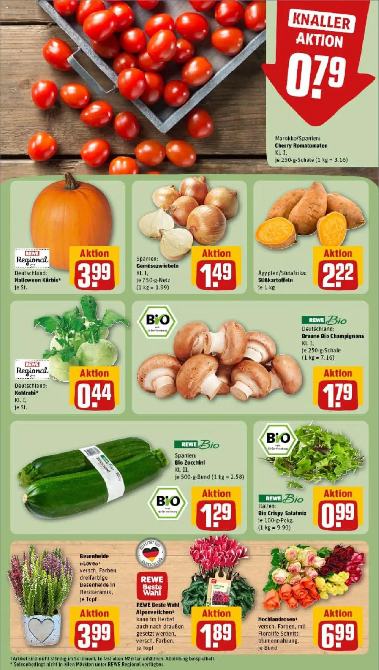Rewe prospekt Ulm	 – gültig ab 13.10.2025 | Seite: 7 | Produkte: Champignons, Zucchini