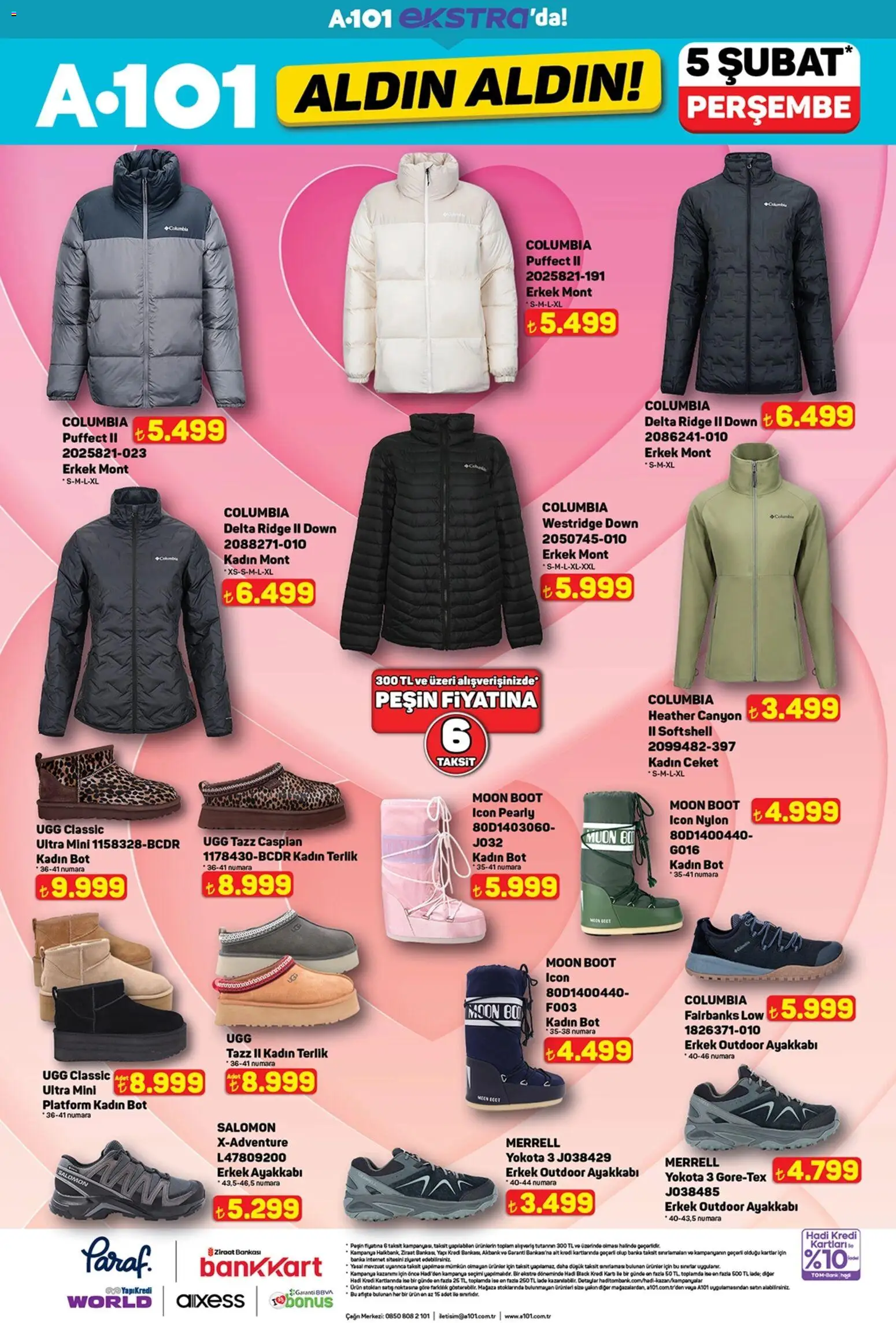 A101 Katalog Aldın Aldın - 05.02.2026 tarihinden itibaren geçerlidir | Sayfa: 20 | Ürünler: Ceket, Mont, Bot, Terlik