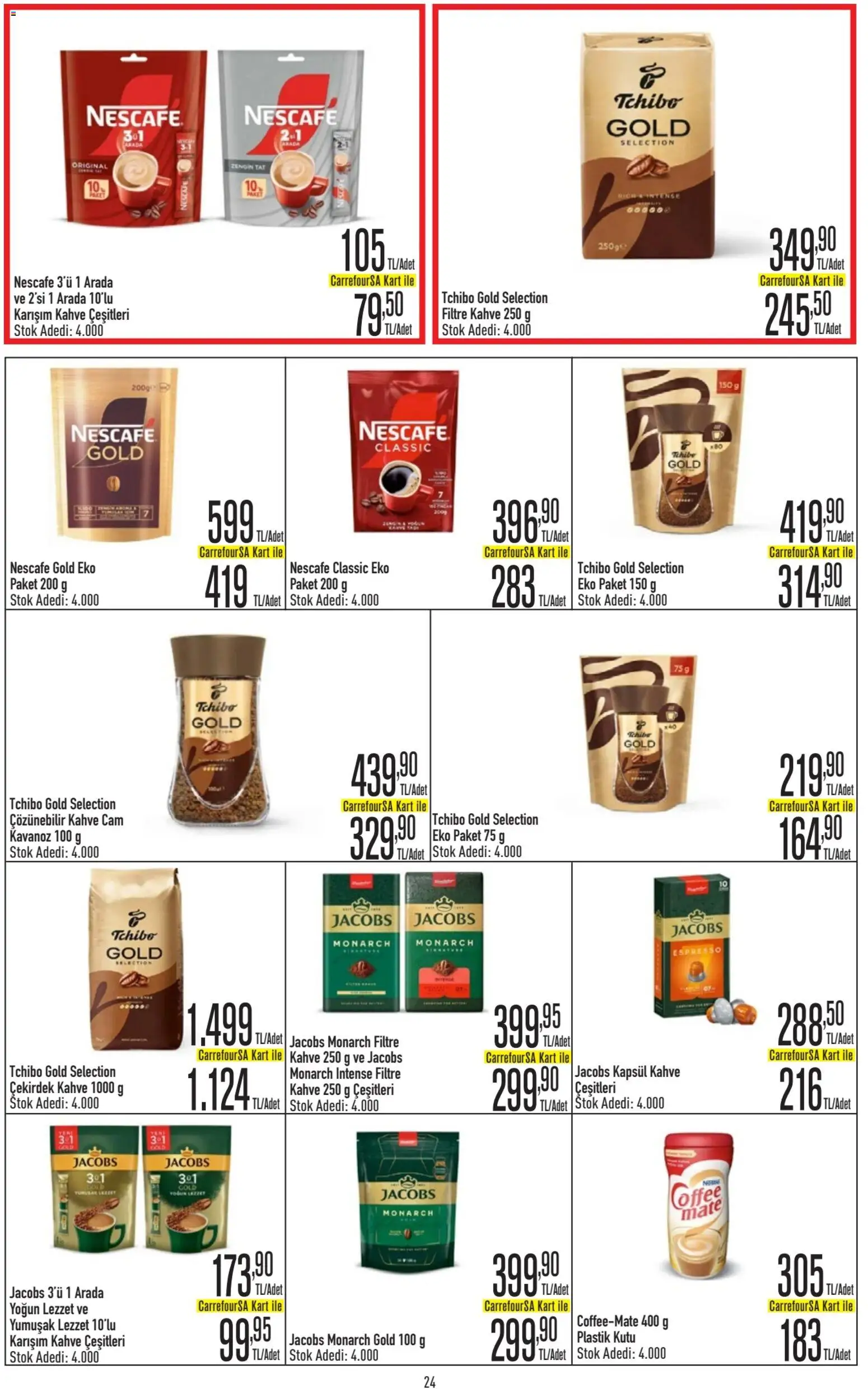 CarrefourSA Katalog - 09.03.2026 tarihinden itibaren geçerlidir | Sayfa: 24 | Ürünler: Kutu, Kahve