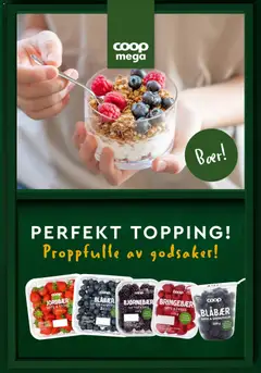 Forhåndsvisning av Coop Mega kundeavis gyldig fra 16.03.2026 | Side: 14 | Produkter: Jordbær, Bringebær, Blåbær, Tape