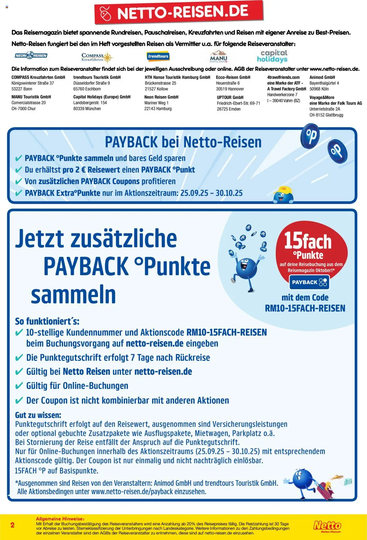 Netto Reisen Prospekt 	 – gültig ab 29.09.2025 | Seite: 2