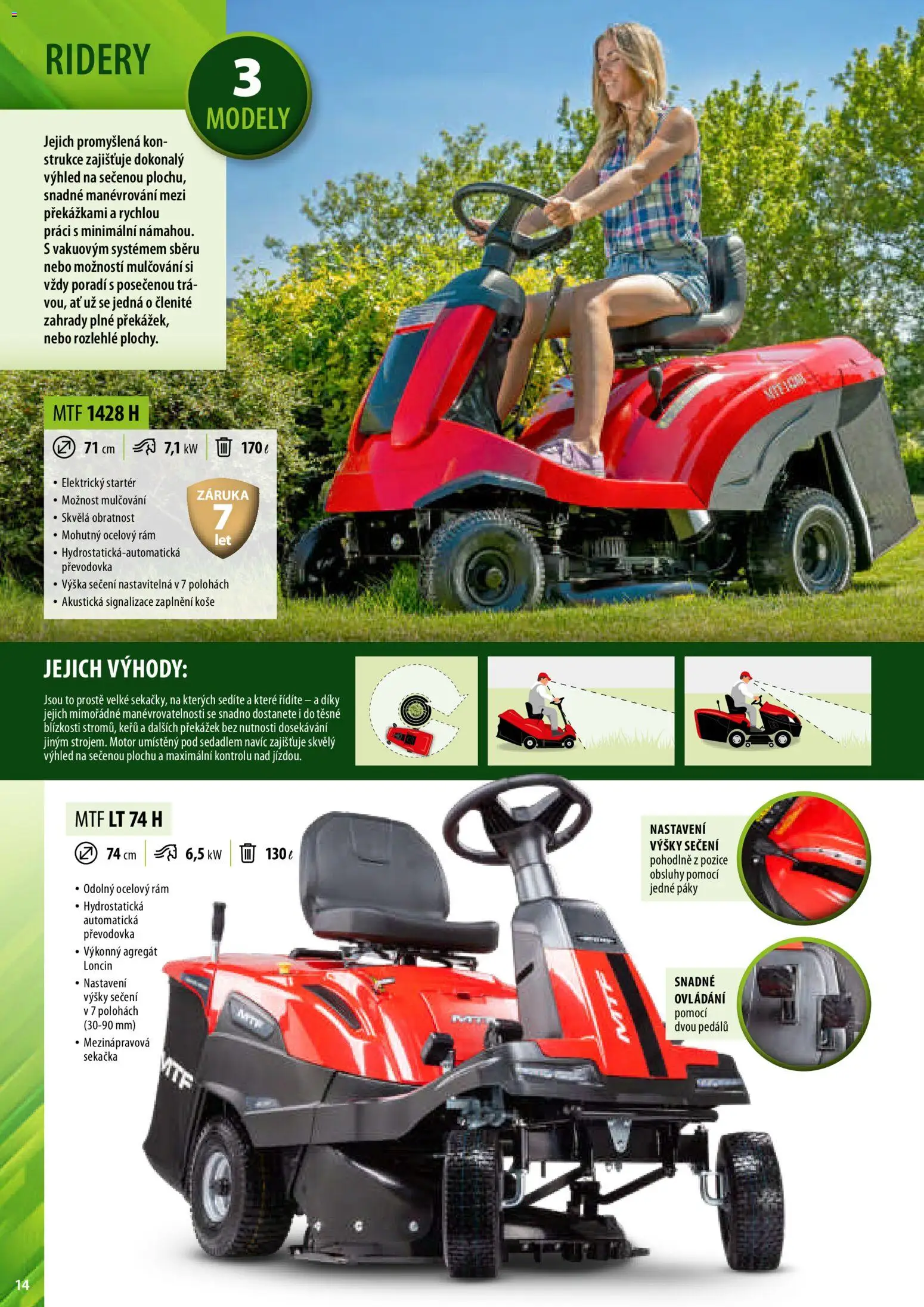Mountfield katalog od 02.04.2026 | Strana: 14 | Produkty: Sekačka, Modely