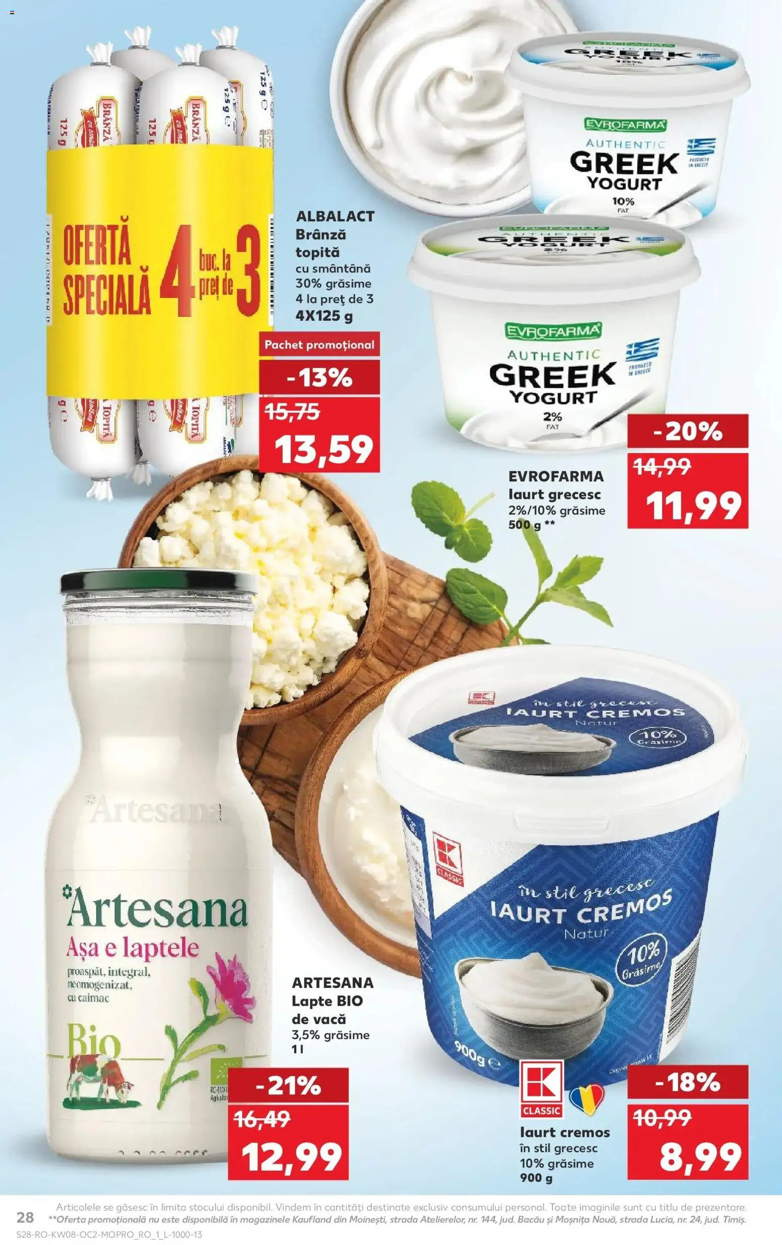 Noul catalog Kaufland – valabil de la 18.02.2026 | Pagină: 28 | Produse: Şerit ödül, Lapte, Brânză, Smântână