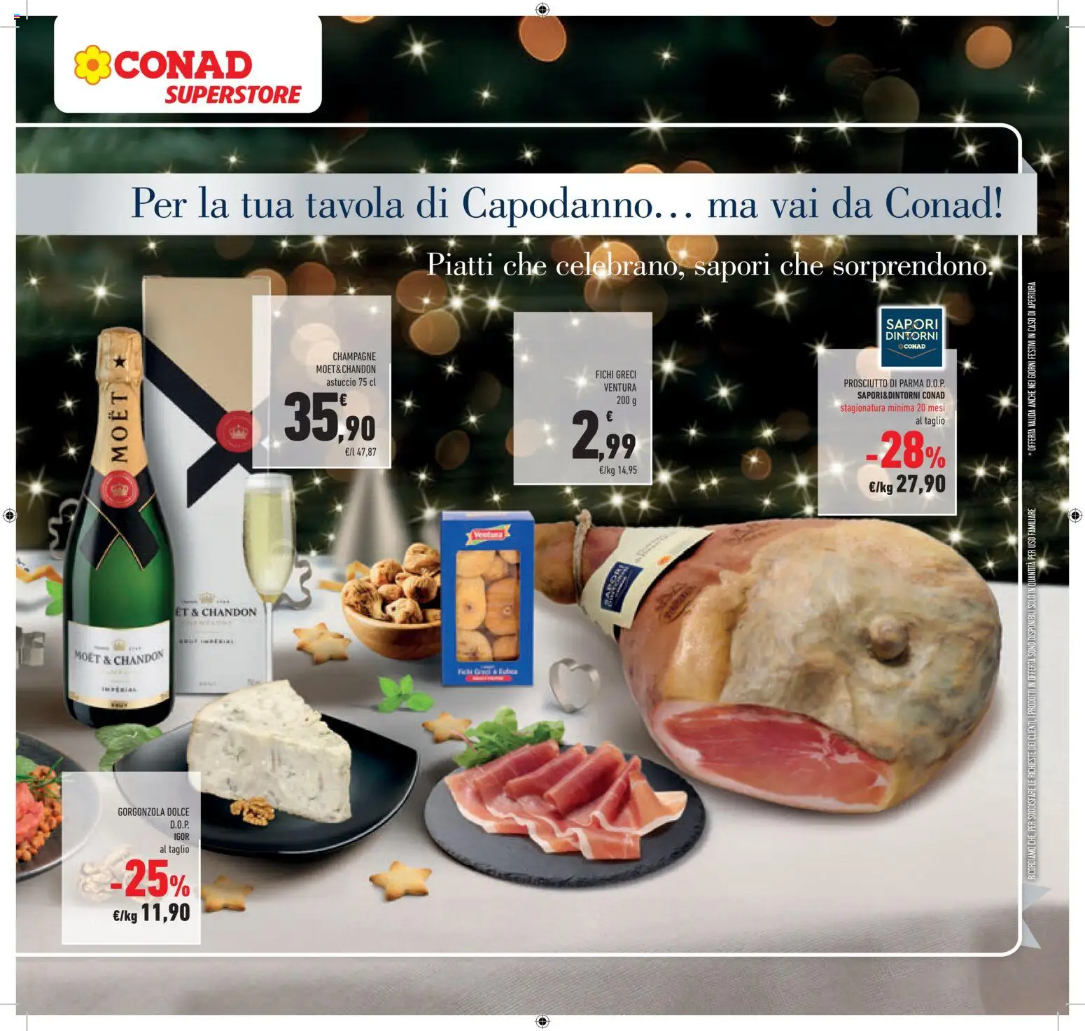 Volantino Conad del 27.12.2025 | Pagina: 5 | Prodotti: Prosciutto di Parma, Prosciutto, Astuccio, Gorgonzola