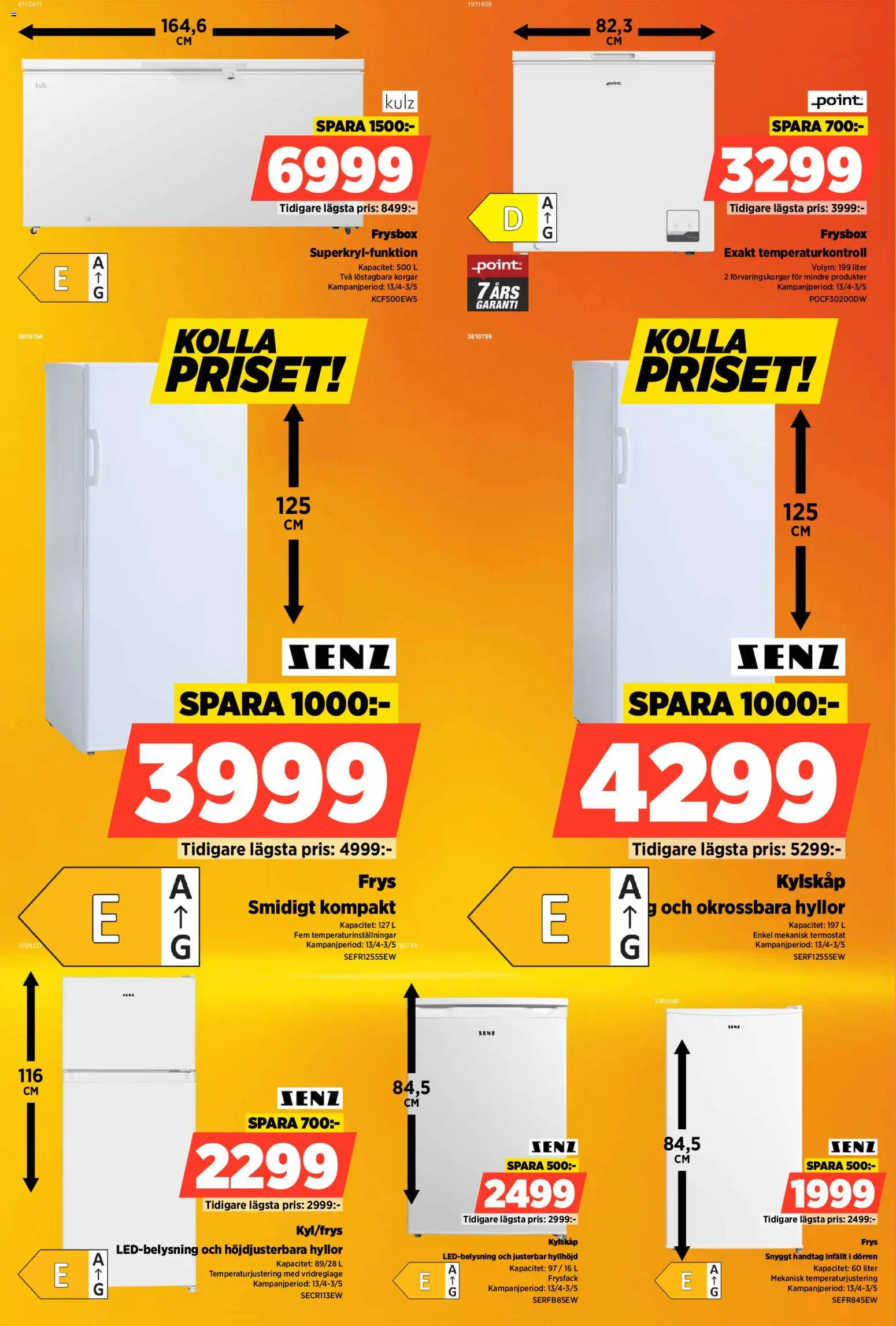 Power reklamblad aktuell från 27.04.2026 | Sida: 35 | Produkter: Frysbox, Kylskåp, Frys