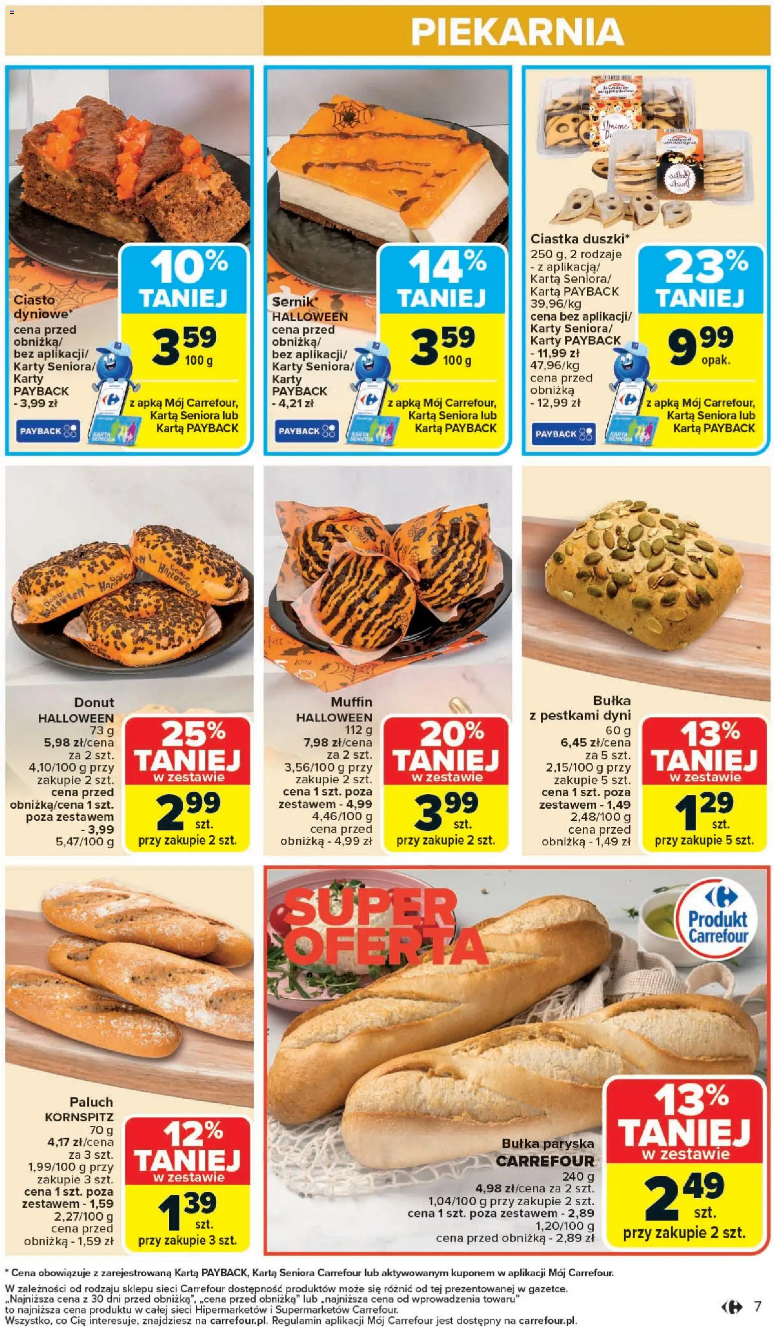 Carrefour Gazetka od 27.10.2025 | Strona: 9 | Produkty: Karta, Piekarnia, Bułka, Ciastka