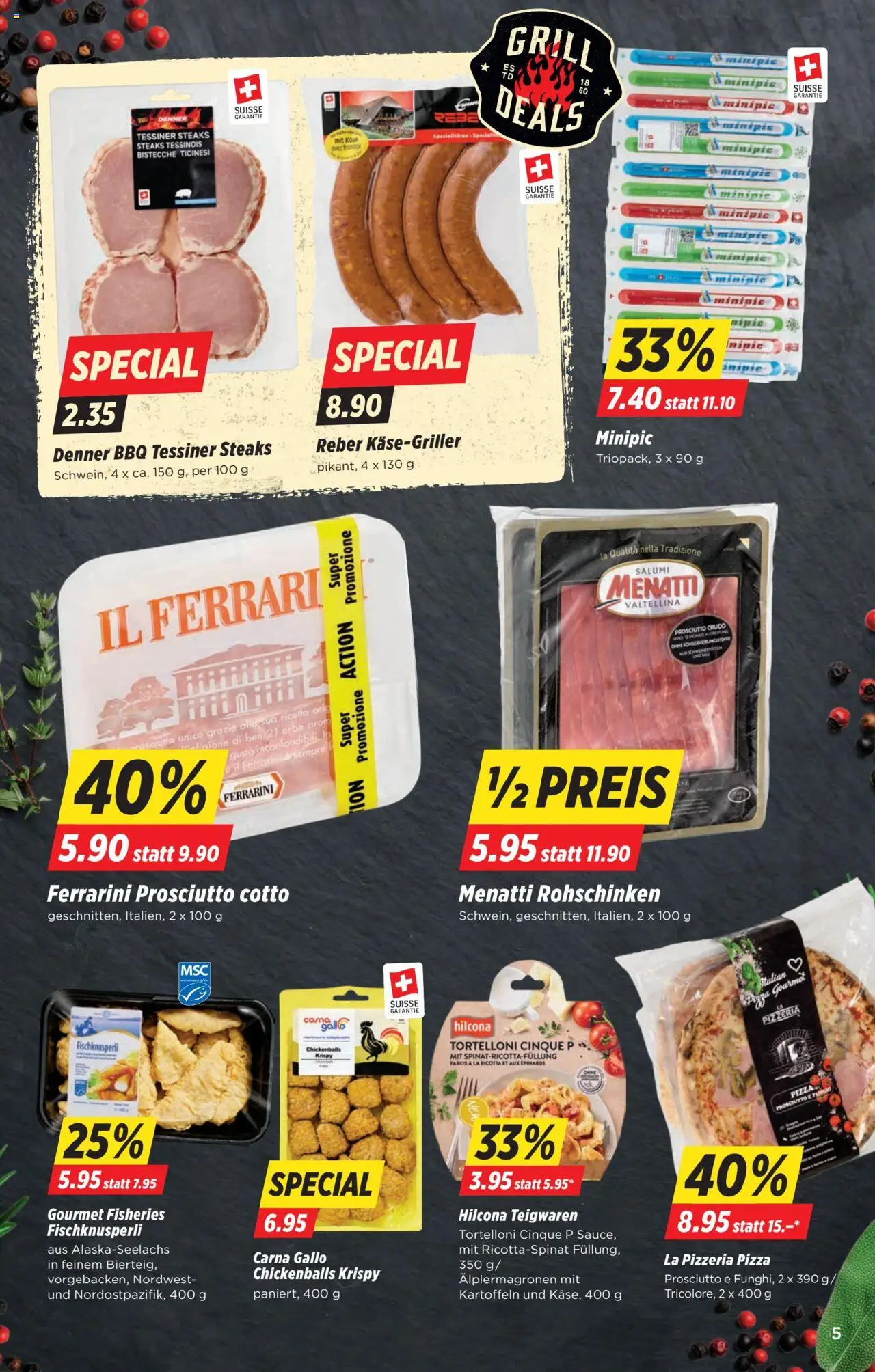 Denner Aktionen ab 17.06.2025 | Seite: 5 | Produkte: Teigwaren, Pizza, Pasta, Kartoffeln