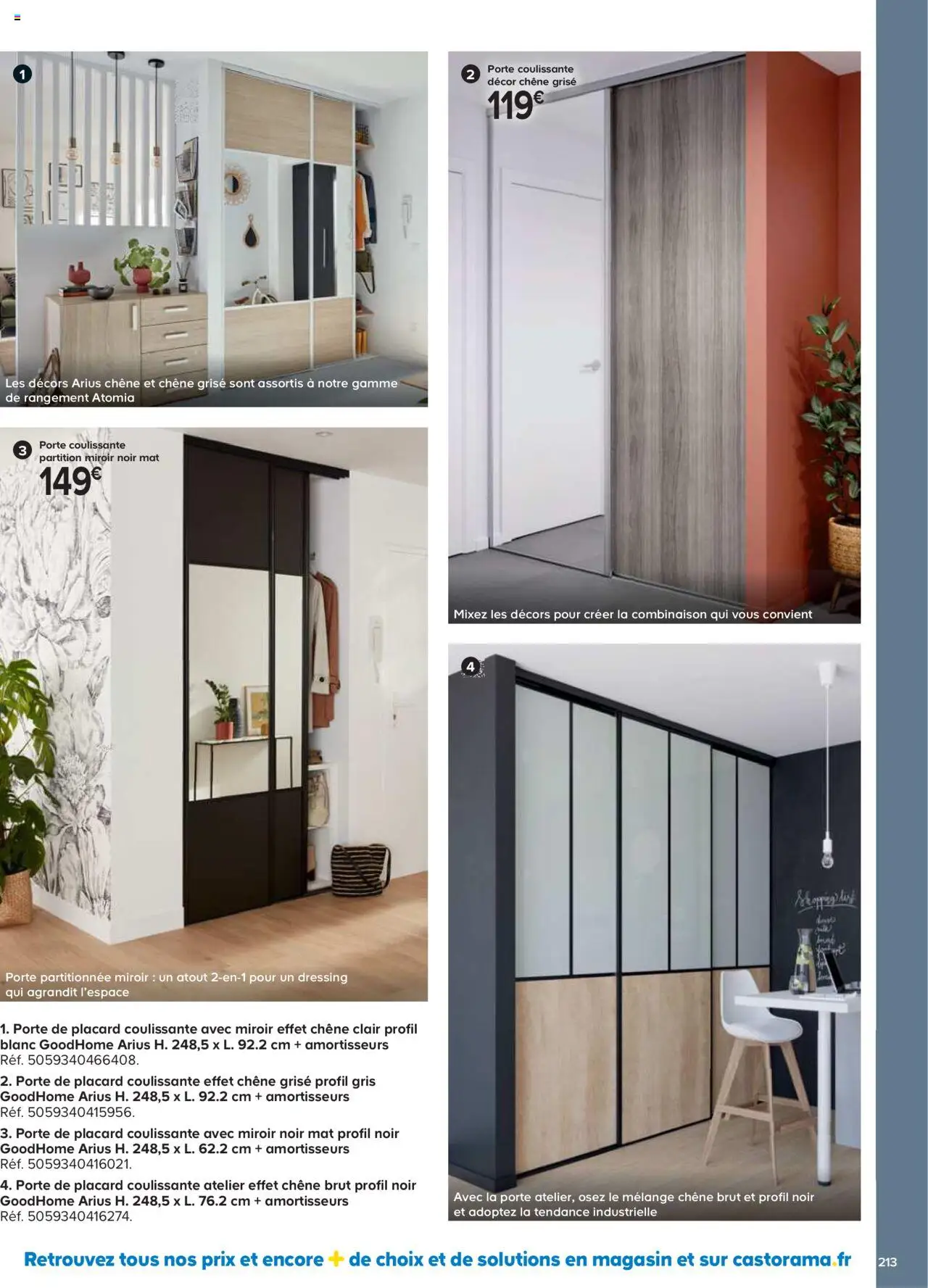  | Page: 213 | Produits: Porte, Dressing, Miroir, Combinaison