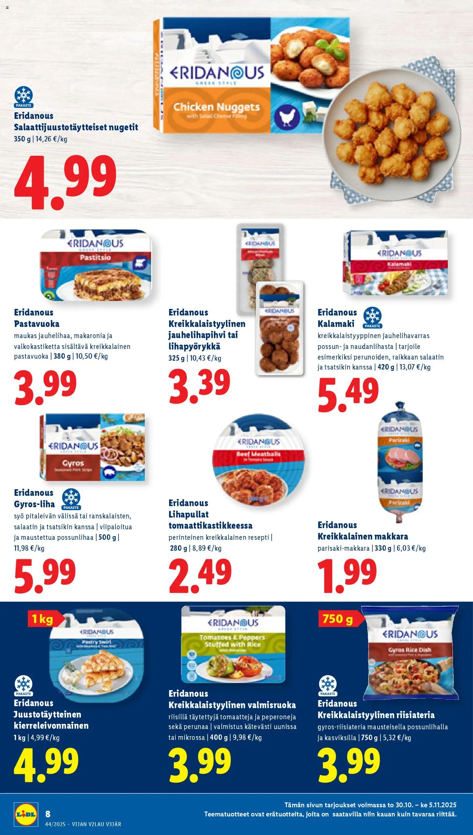 Lidl tarjoukset - Helsinki – voimassa 30.10.2025 alkaen | Sivu: 10 | Tuotteet: Makkara, Nugetit