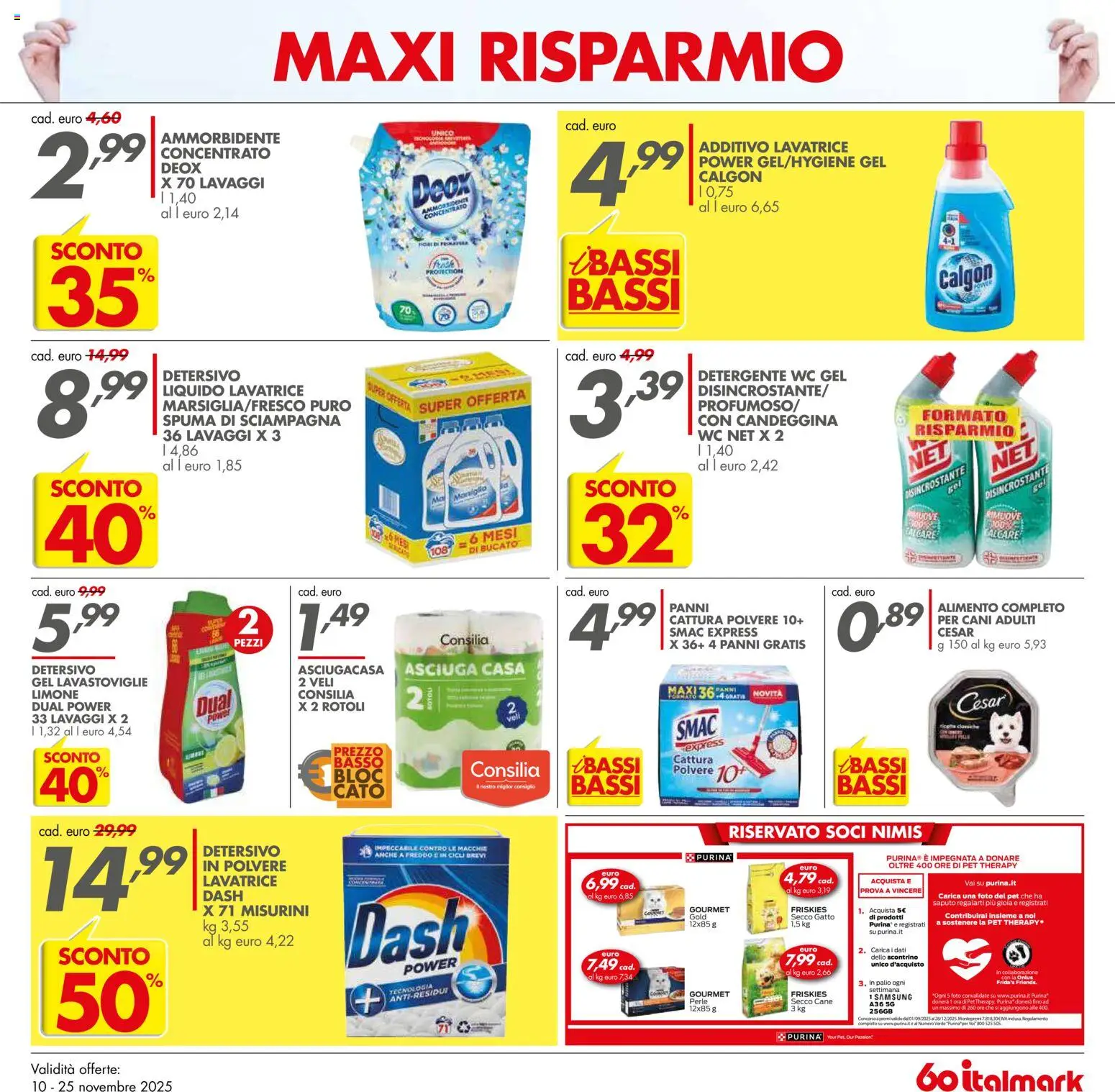 Volantino Italmark del 10.11.2025 | Pagina: 9 | Prodotti: Detergente, Lavatrice, WC, Samsung