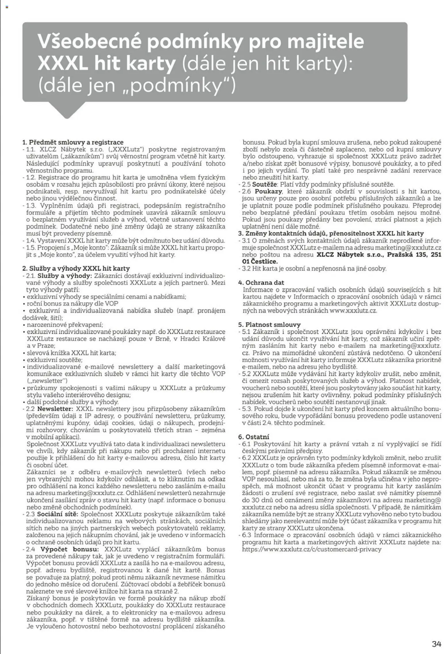 XXXLutz leták - Být věrným zákazníkem se vyplatí od 01.02.2026 | Strana: 34 | Produkty: Knížka, Nábytek, Karty