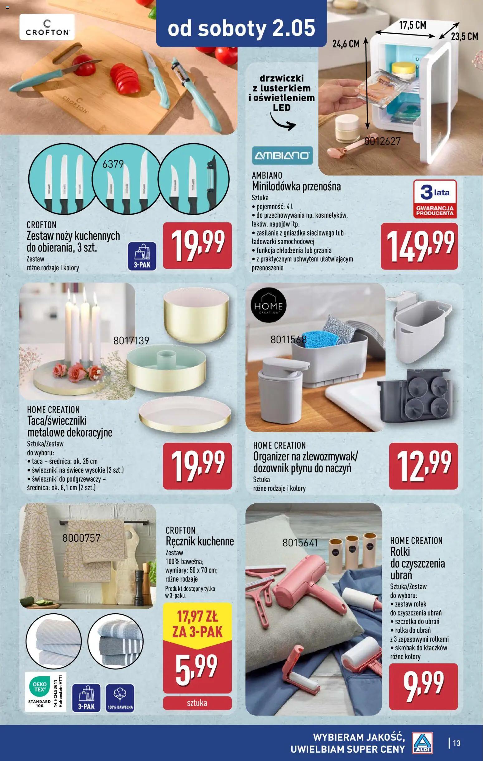 Aldi Polsko leták - Ostatnie sztuki w wybranych sklepach od 29.04.2026 | Strana: 13 | Produkty: Organizér